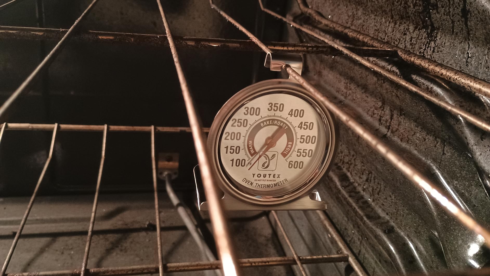 2-Pack Oven Thermometer, Upgraded 100-600°F No-Holes Non-Discoloring Easy-to-Clean for Healthier Cooking, Easy-to-Read with Large Bright Numbers for Gas & Electric Ovens, Grills, and Smokers customer photo 2