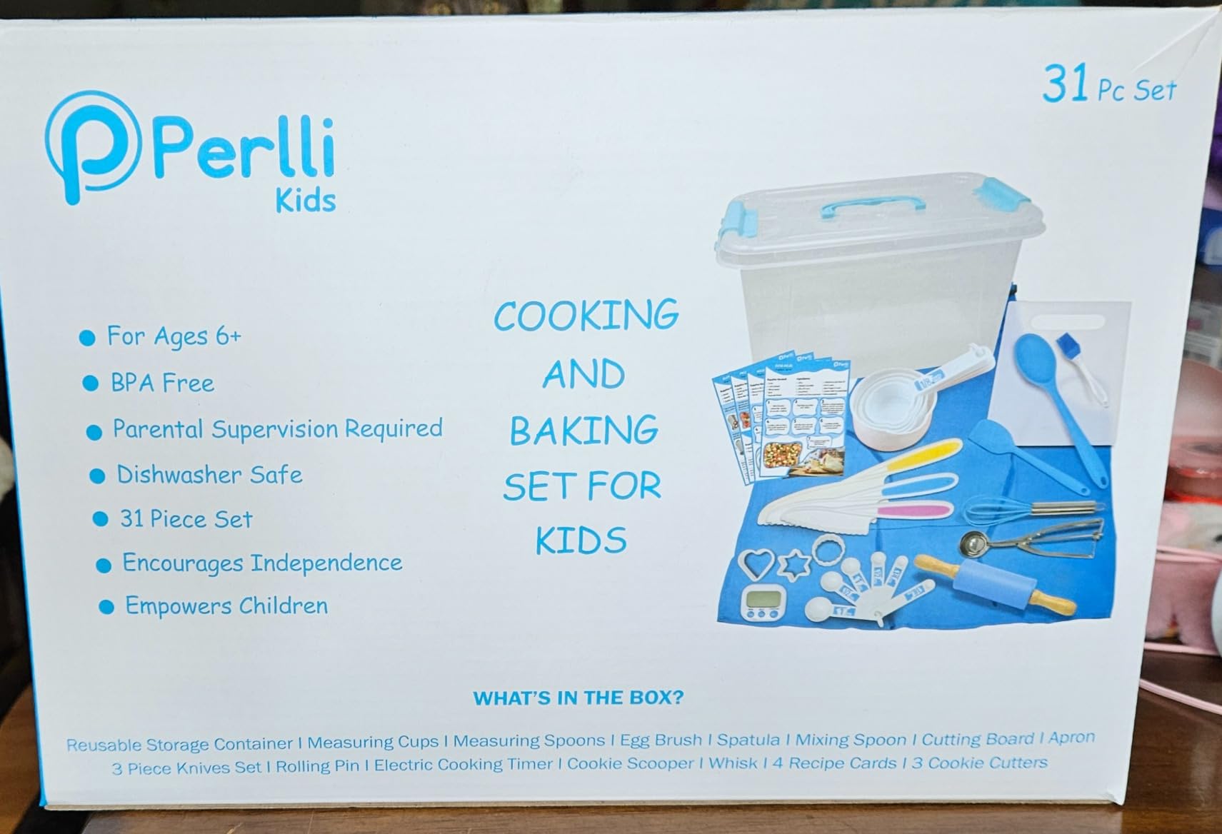 PERLLI Kids Real Cooking and Baking Supplies Gift Set with Case (Pink) customer photo 1