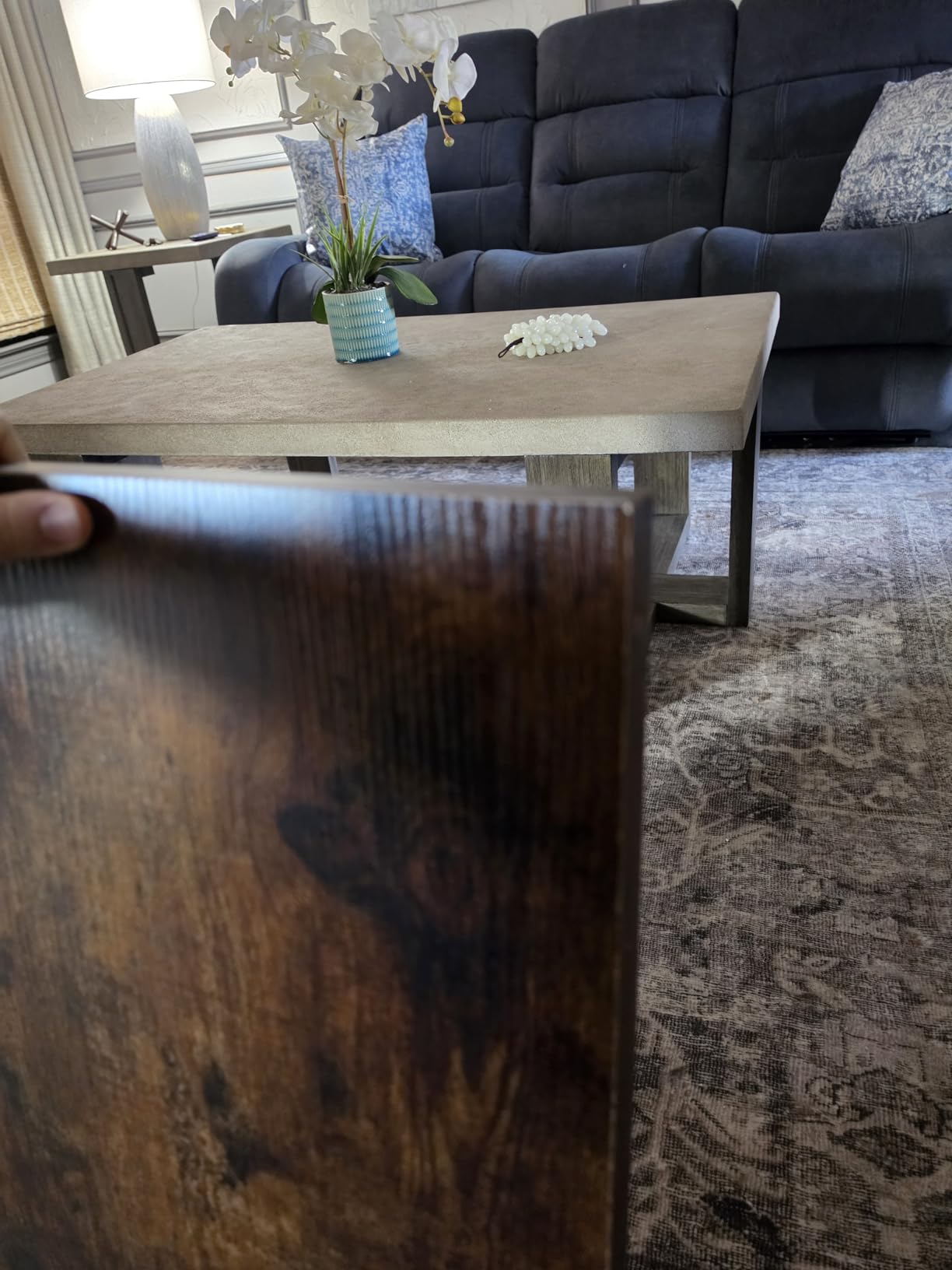 Black 60x28 in Electric Standing Desk, 1 Inch Thick Tabletop, Double Beam Frame customer photo 2