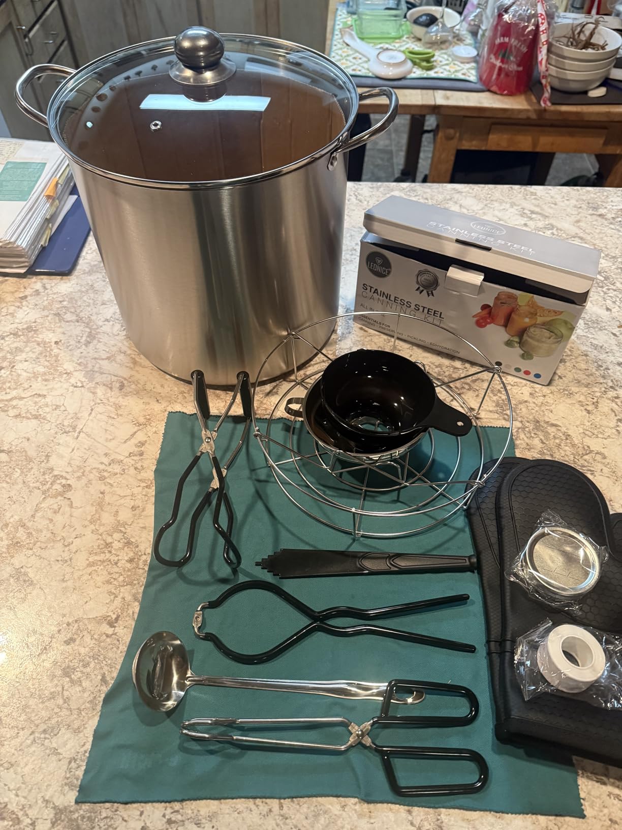 LEONICE Canning Supplies Starter Kit,Water Bath Canning Pot with Rack & Lid customer photo 2