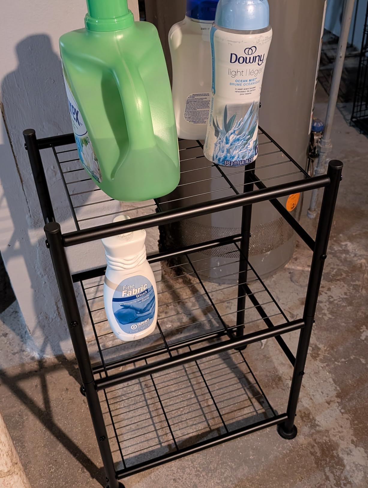 Sakugi 4-Tier Storage Shelves with 6 Hooks, 33.2