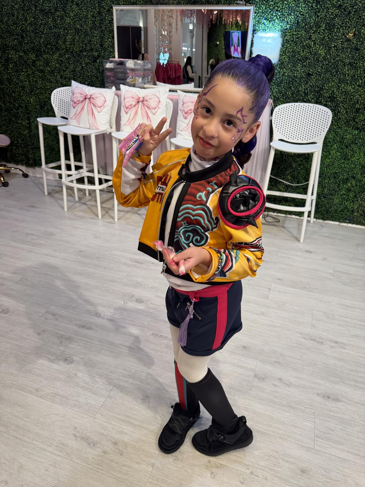 Spirit Halloween KPop Demon Hunters Kids Rumi Costume, Officially Licensed, Girls Cosplay Singer Outfit customer photo 2