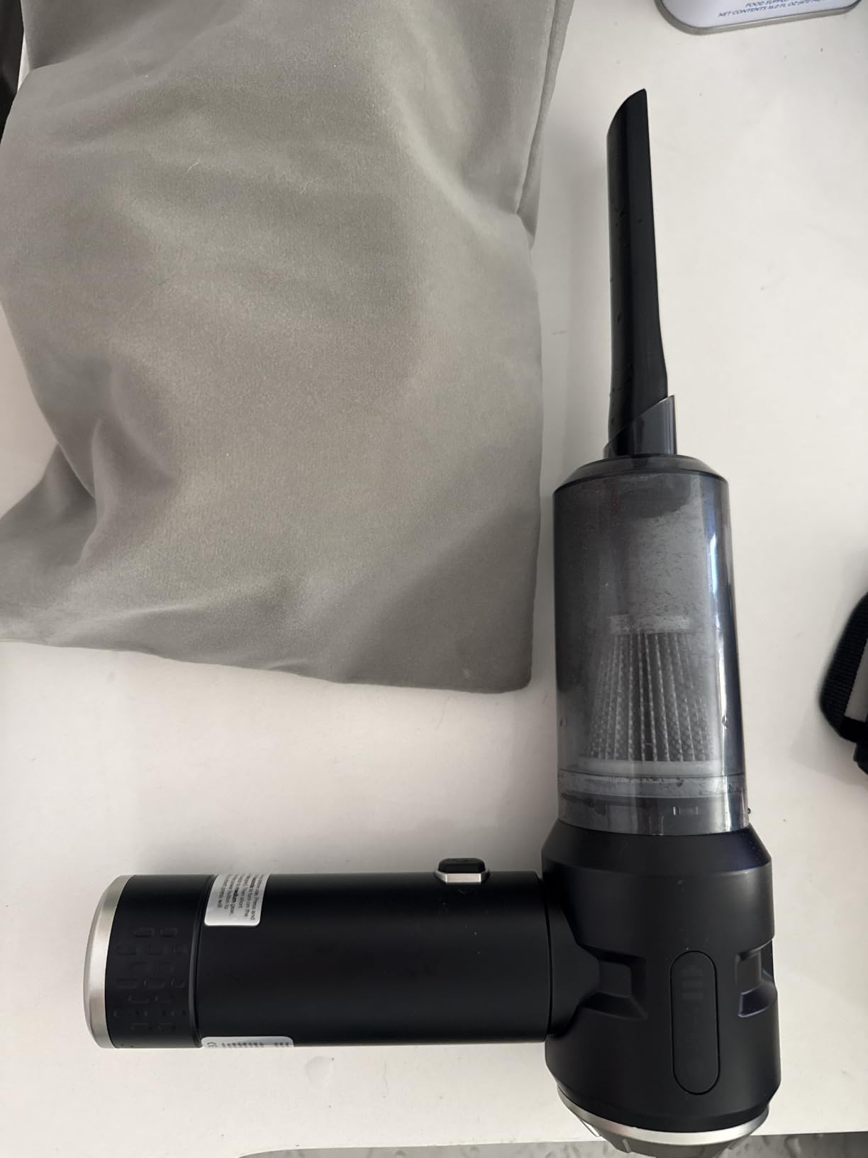 Sycoodeal Handheld Car Vacuum Cleaner, 25000PA Strong Cyclonic Suction Portable Mini Vacuum Cordless with Digital Display Lightweight Handheld for Pet Hair, Car, Home, Office, Kitchen(Silver) customer photo 1