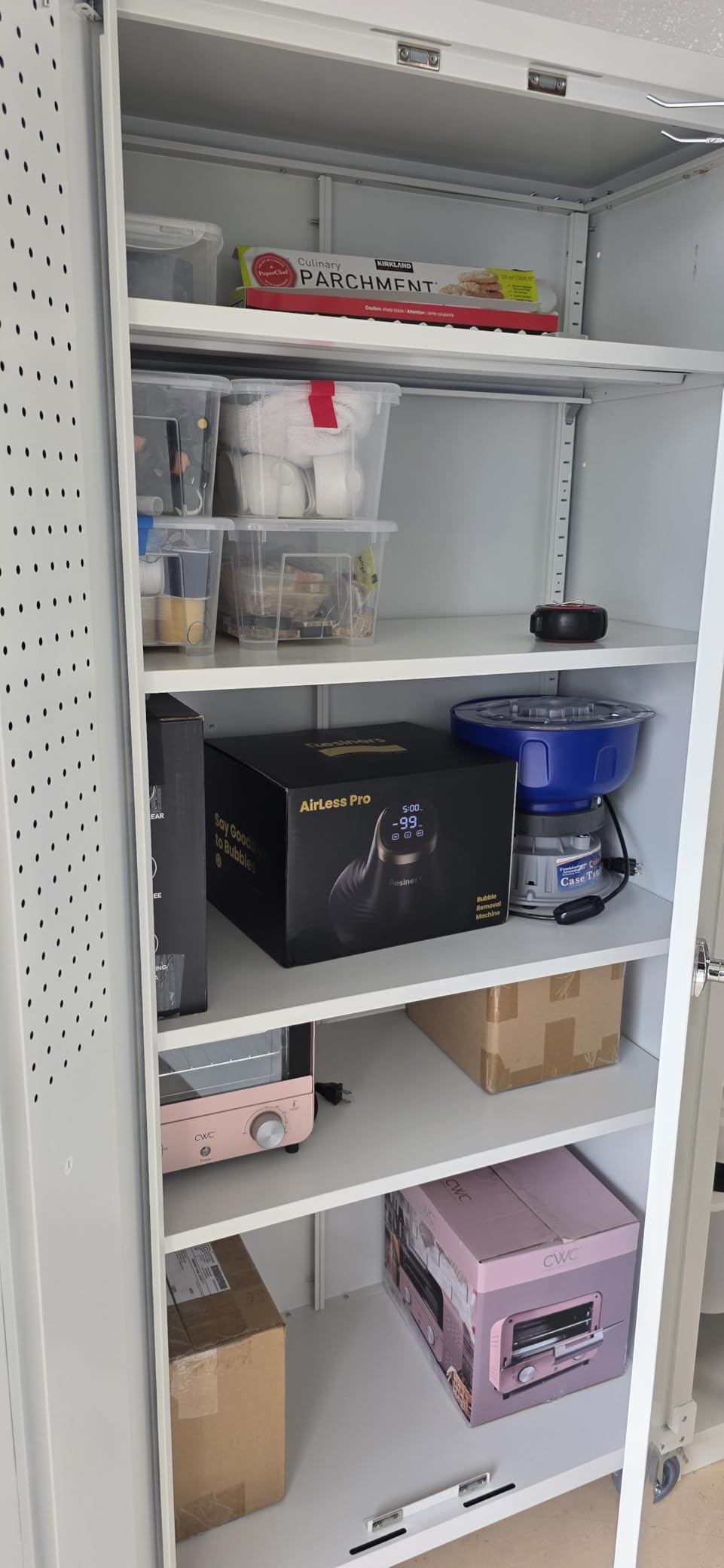 71-Inch Garage Storage Cabinet with 2 Drawers, Wheels and Pegboard customer photo 2