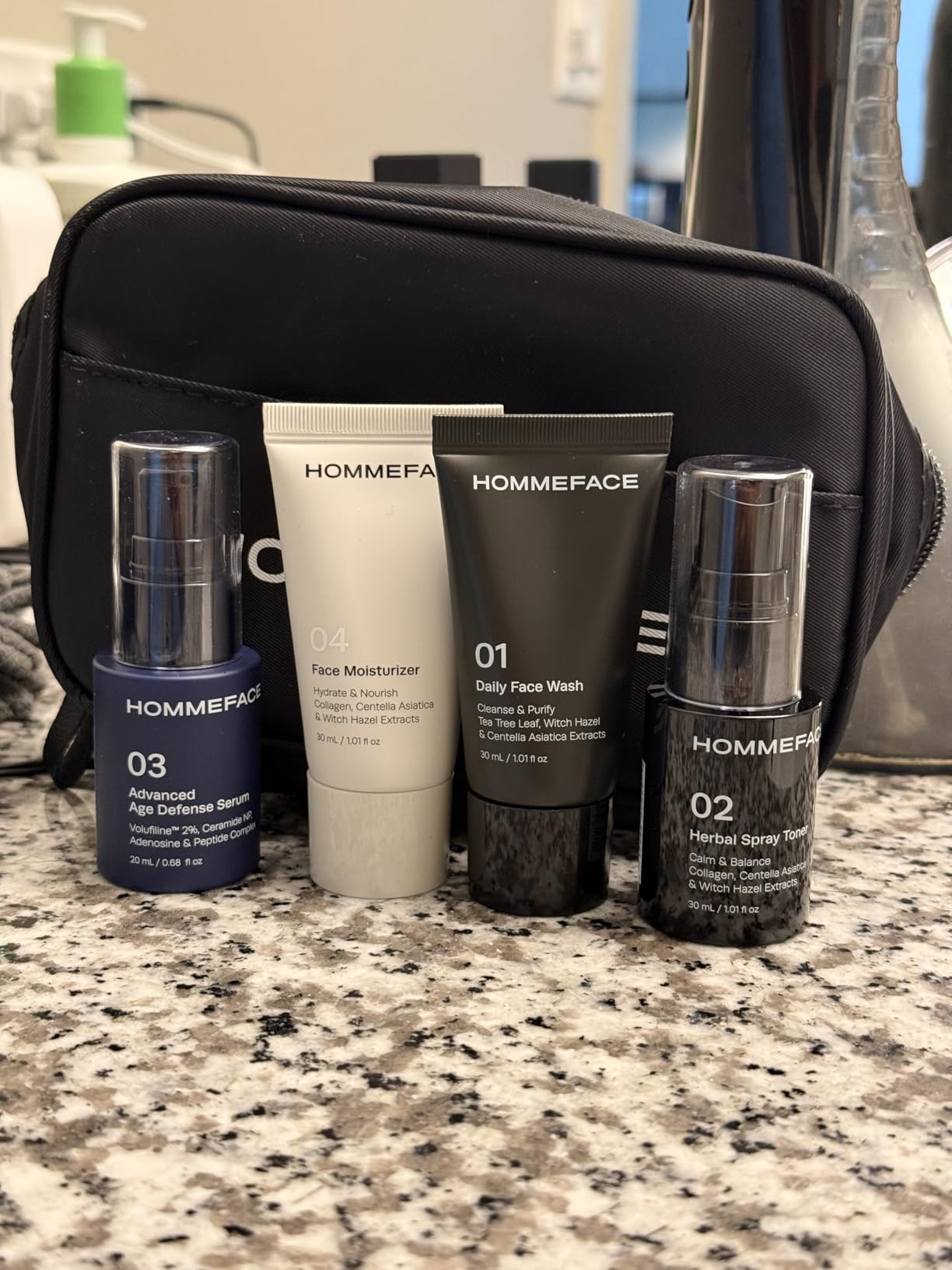 HOMMEFACE Men's First Class Skincare Essentials Travel Kit, 5ct. customer photo 2