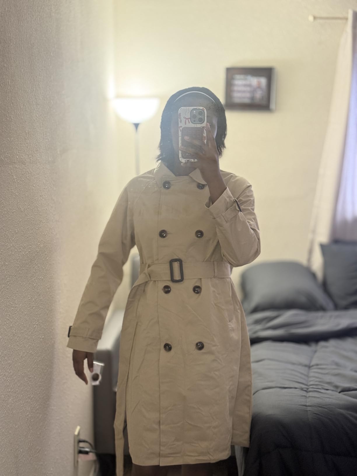 Steve Madden Women's Long Oversized Lapel Trench Coat, Fall Trench Jacket customer photo 1