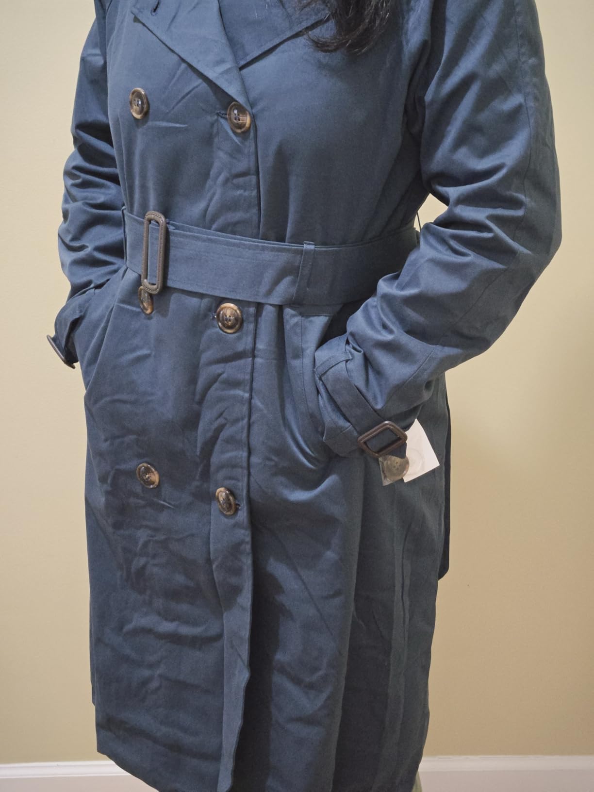 Steve Madden Women's Long Oversized Lapel Trench Coat, Fall Trench Jacket customer photo 2