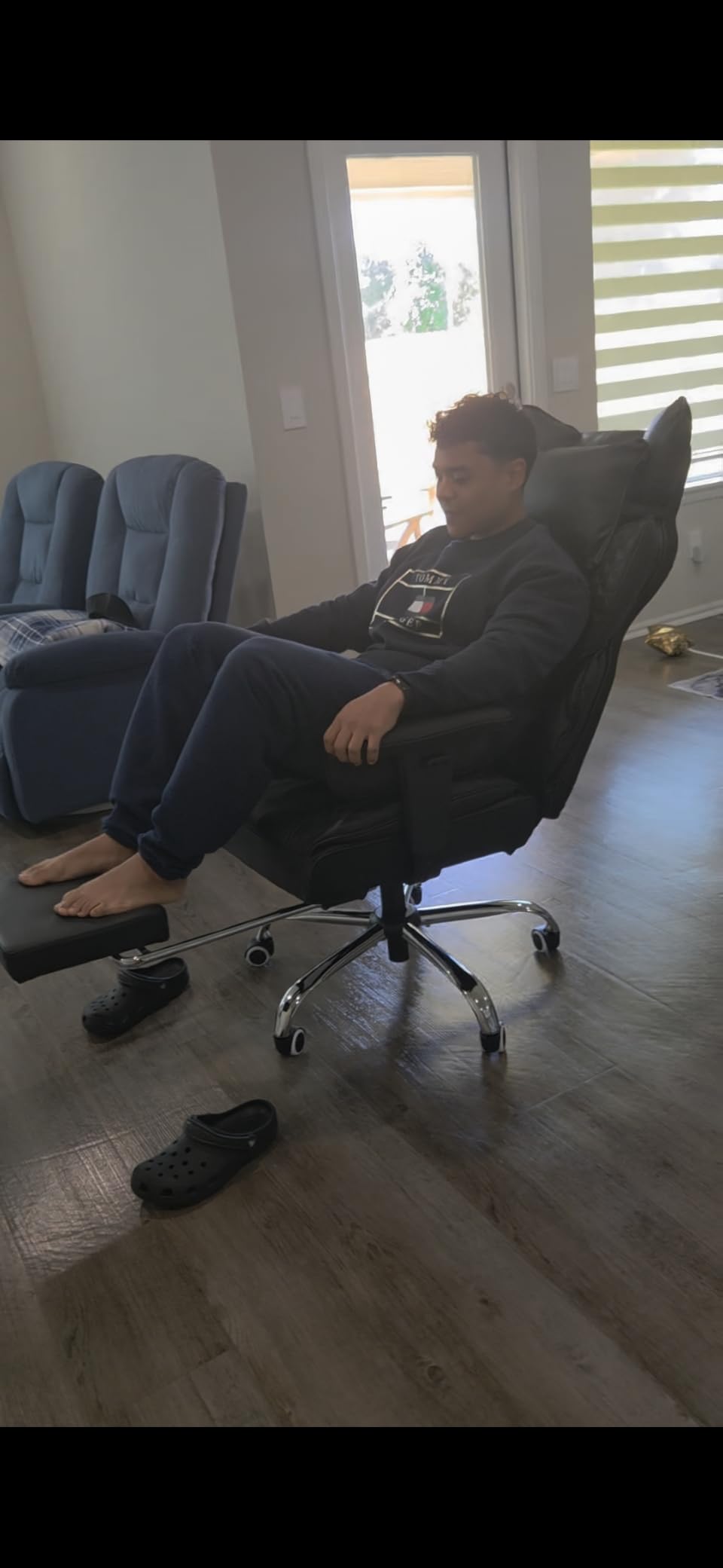 GTPLAYER Big and Tall Gaming Chair 400lbs Heavy Duty Office Chair with Footrest, High Back Pocket Spring Lumbar Support, Ergonomic Wide Comfy Seated Cushion for Lower Back Pain Relief, Earth-Black customer photo 1