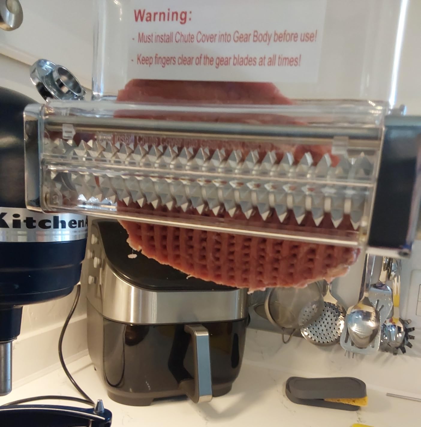 3-Adjust Stainless Steel Meat Tenderizer Attachment for KitchenAid Mixer customer photo 1