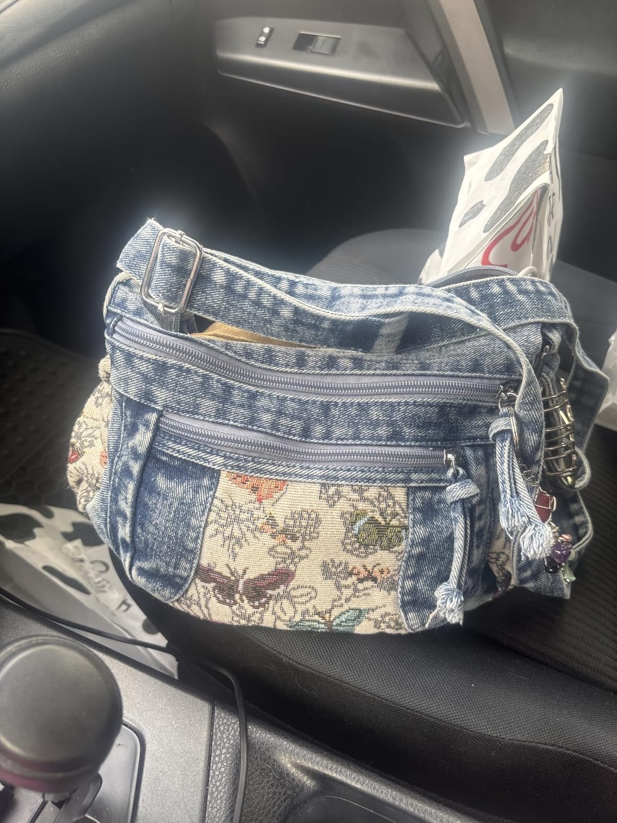 Crossbody Bags Purse for Women Trendy Travel Denim Shoulder Underarm Handbag Fashion Y2K Contrasting Butterfly Pattern customer photo 2