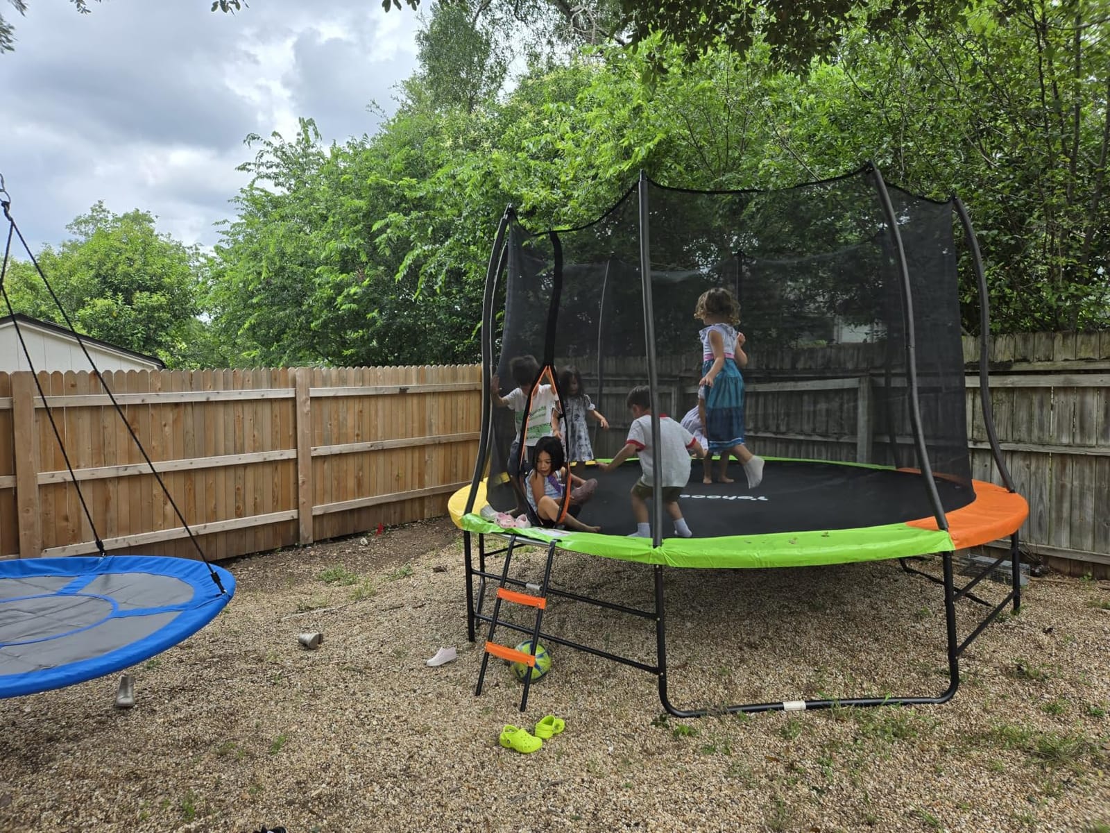 Yohood Trampoline Outdoor 12FT 14FT, Recreational Trampolines with Enclosure Net and Ladder, ASTM Approved for Kids and Adults, with Additional 8 Stabilizer Bars and Anti-Rust Coated Galvanized Frame customer photo 2