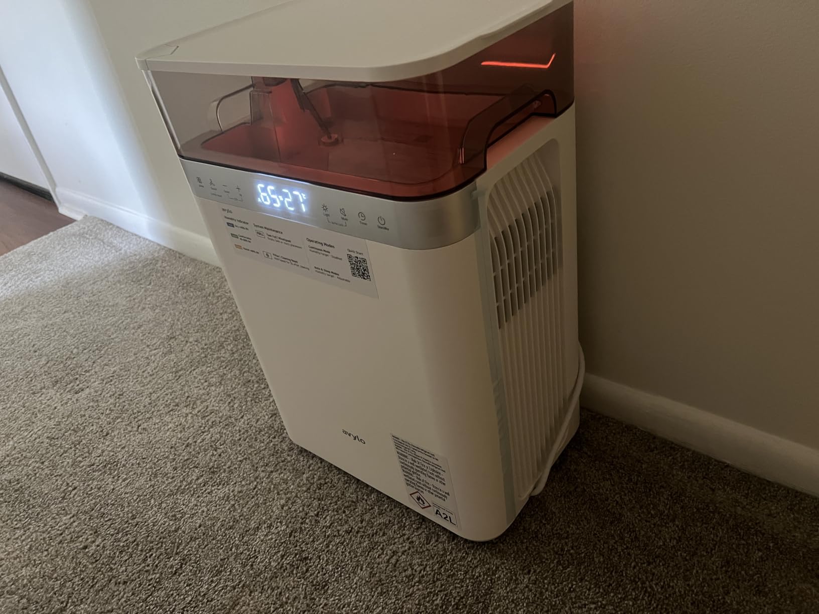 avylo Dehumidifier for Basement with Pump and Hose, Max 90 Pints/D, White | Energy Star Most Efficient 2025, 5000 Sq.Ft Dehumidifier, Top Mounted 2.11Gal Tank, 3 Drainage Option, Auto Shut Off, Auto Defrost customer photo 1