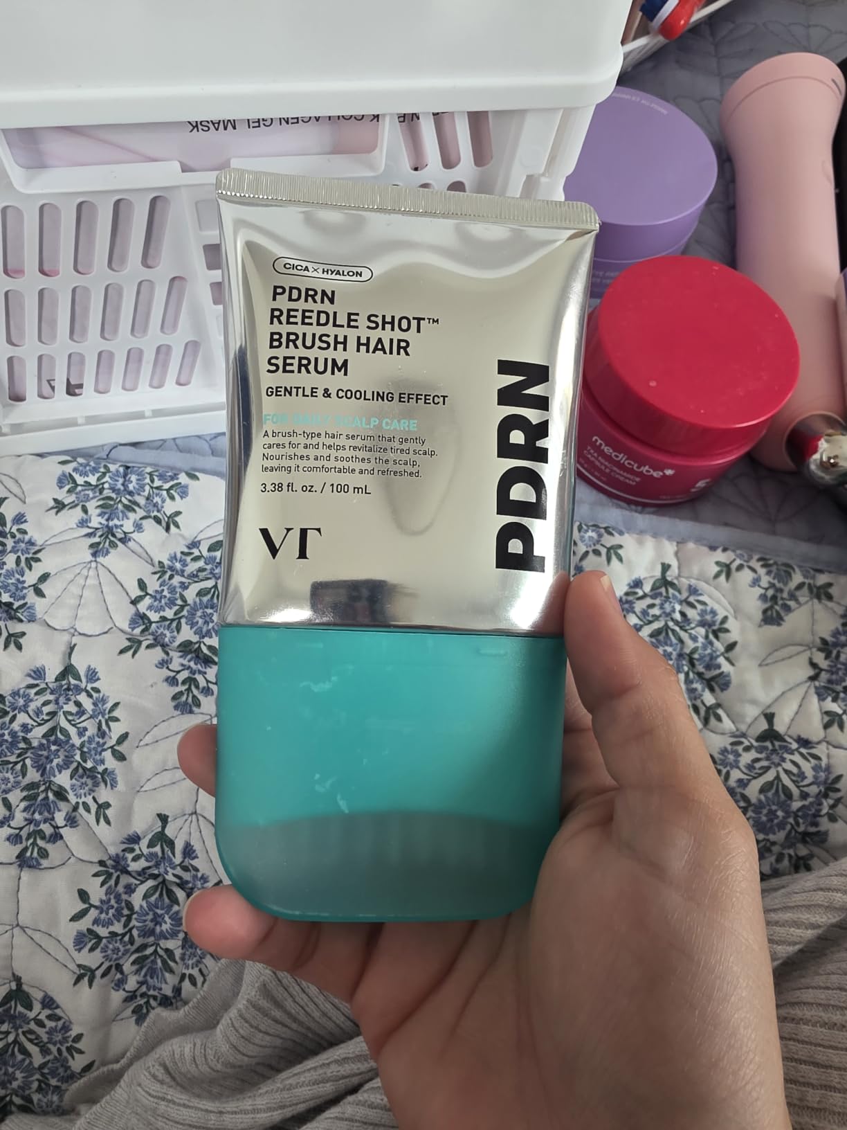 VT COSMETICS PDRN Reedle Shot Brush Hair Serum, Cooling & Refreshing Scalp Care with Vegan PDRN, Caffeine & Spicule Complex, Lightweight & Non-Greasy Daily Scalp Solution, 3.38 fl oz / 100 mL customer photo 2
