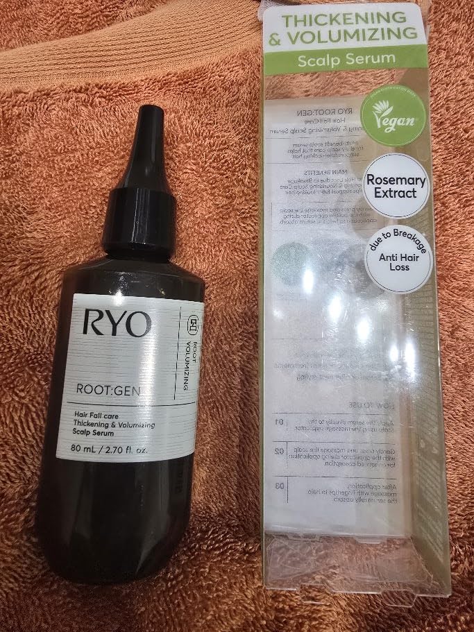 RYO ROOT:GEN Scalp Serum for Thinning Hair, Ginseng, Peptide (2.7 Fl. Oz.) | Ginseng Stem Cell Tonic | Hair Thickening & Volumizing | for Hair Loss due to Breakage | Cooling Scalp Care customer photo 1