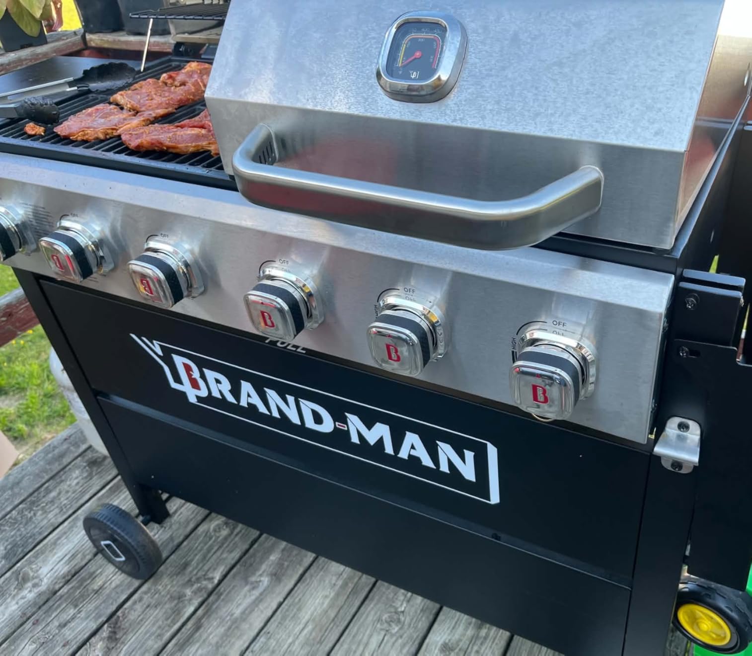 Flintex Grill Griddle Combo,6-Burner Propane Gas Combo Grill,575 sq.in. | Porcelain-Enameled Cast Iron Grates & Cast Iron Griddle, Outdoor BBQ Grill Combo with Flat Top Griddle for Backyard Barbecue customer photo 2