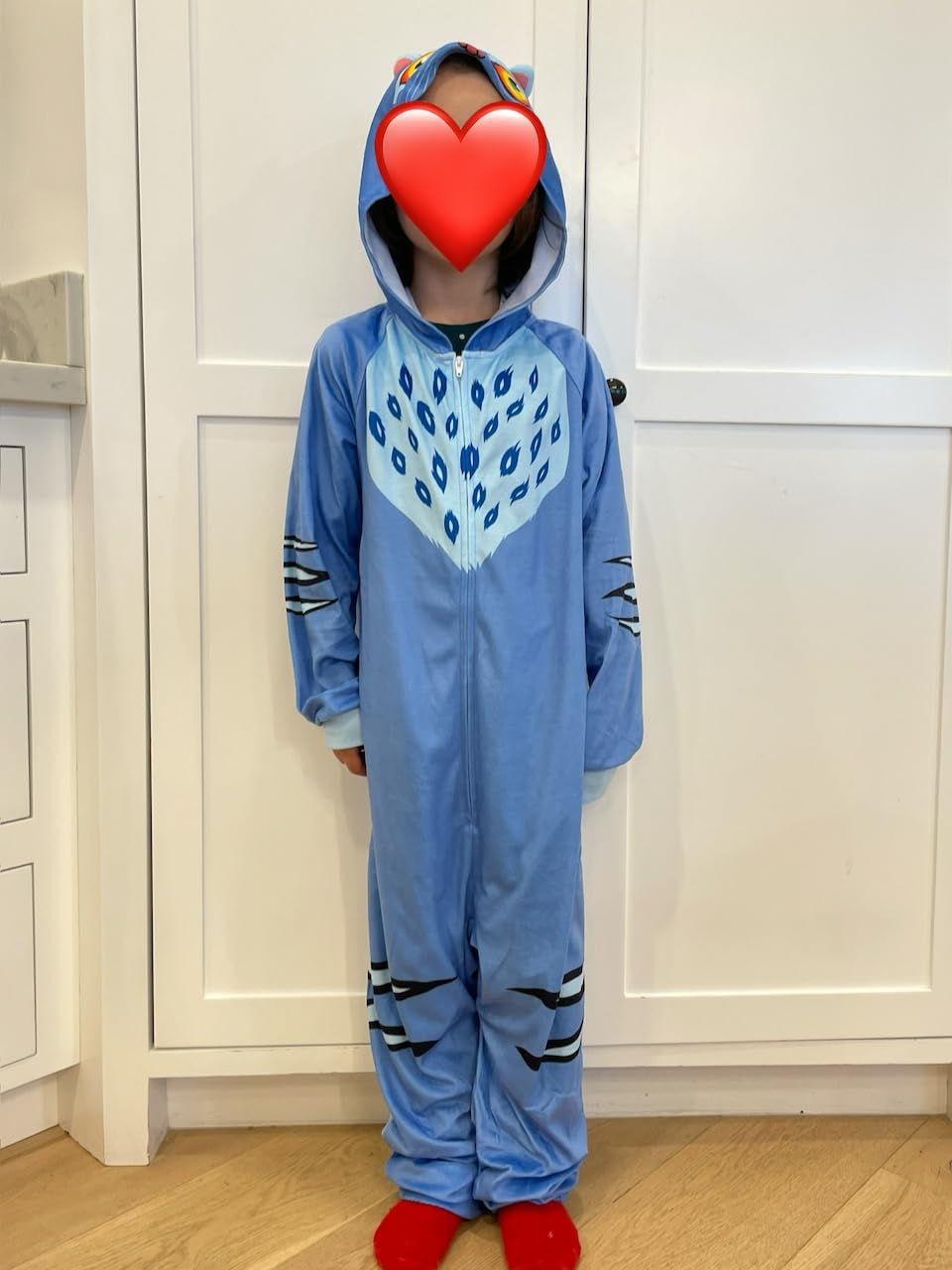 Kpop Demon Hunter Kids Onesie Pajamas - Boys Girls Long Zip Up Hooded Blanket Sleeper, One Piece Costume - Official License customer photo 2