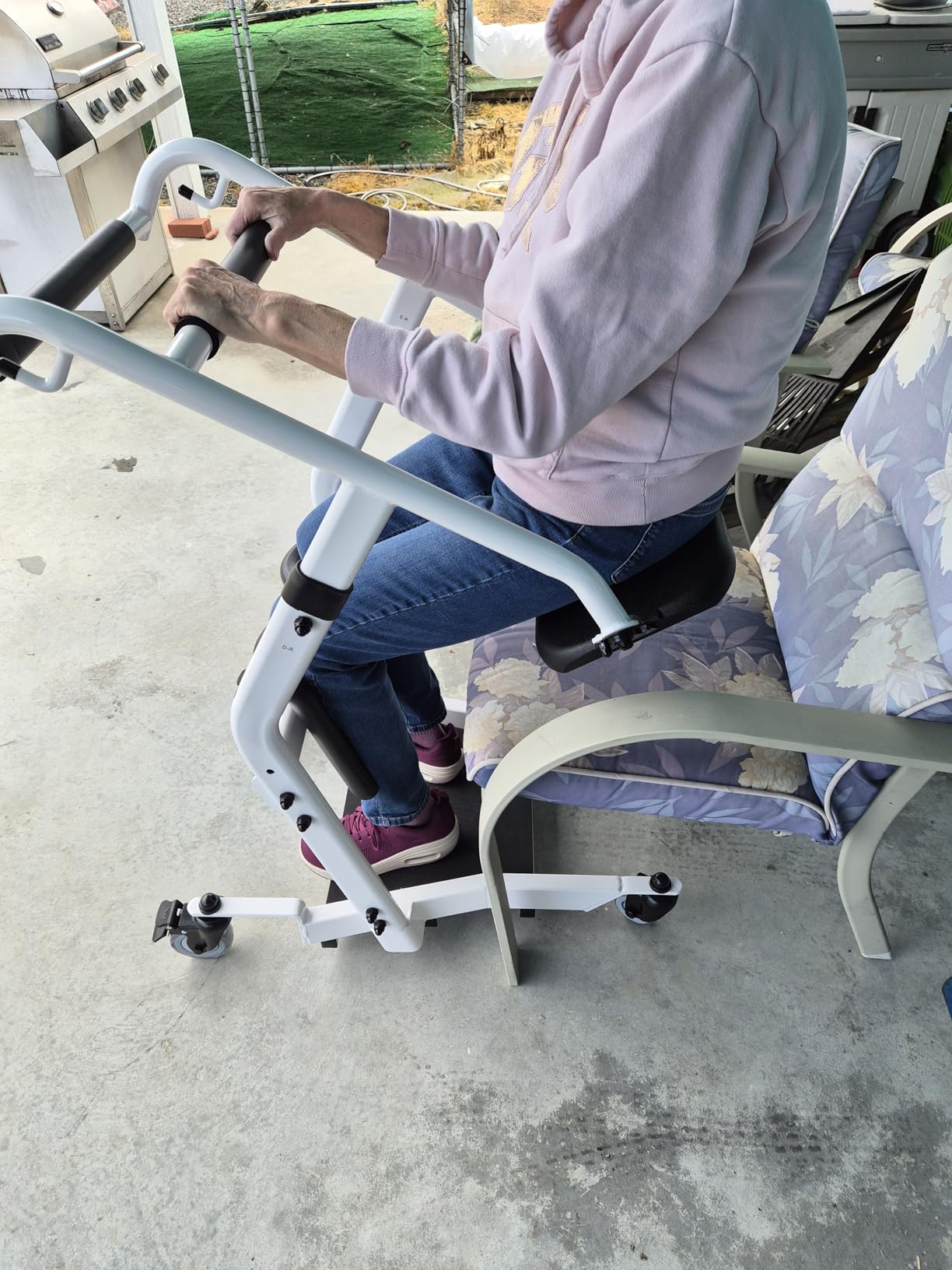 VOCIC Sit to Stand Lift, Patient Lift Chair Transport Unit with Wheels customer photo 2