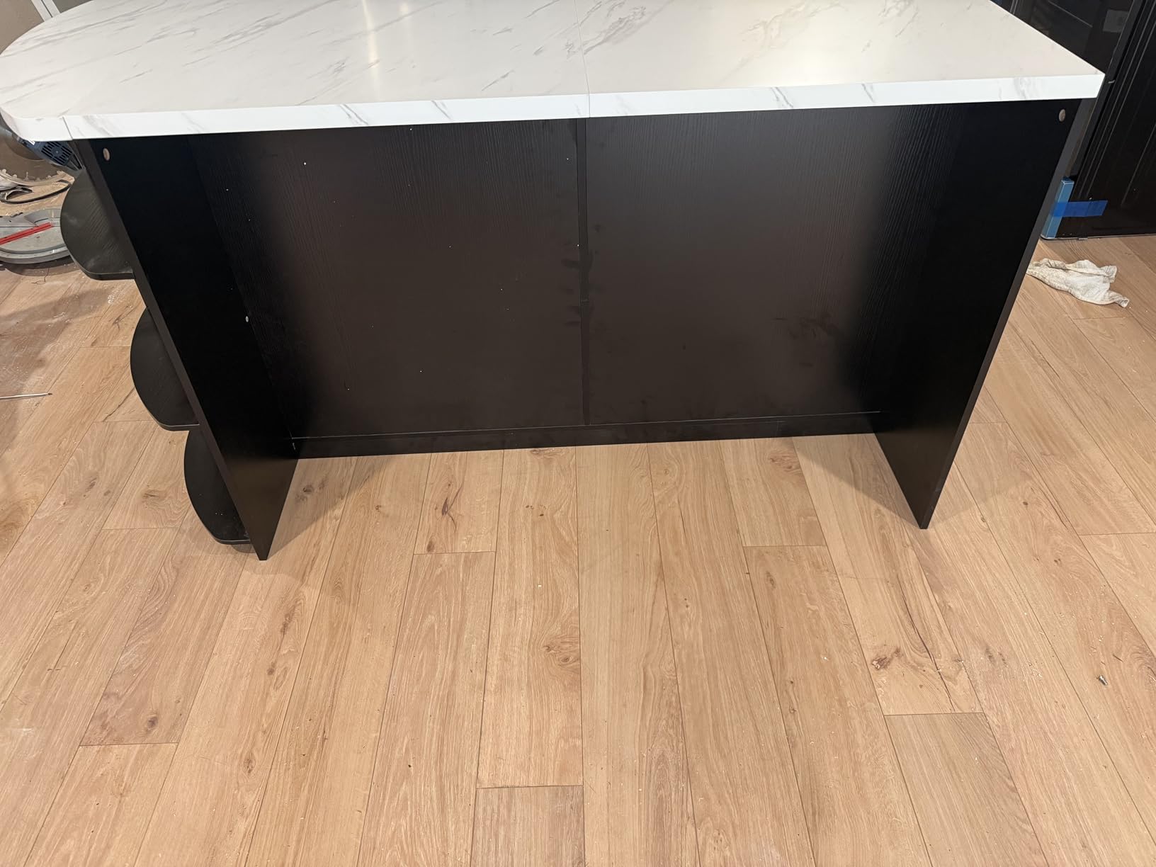 HSH 63 Inch Large Kitchen Island with Storage and Seating, Light Oak customer photo 1