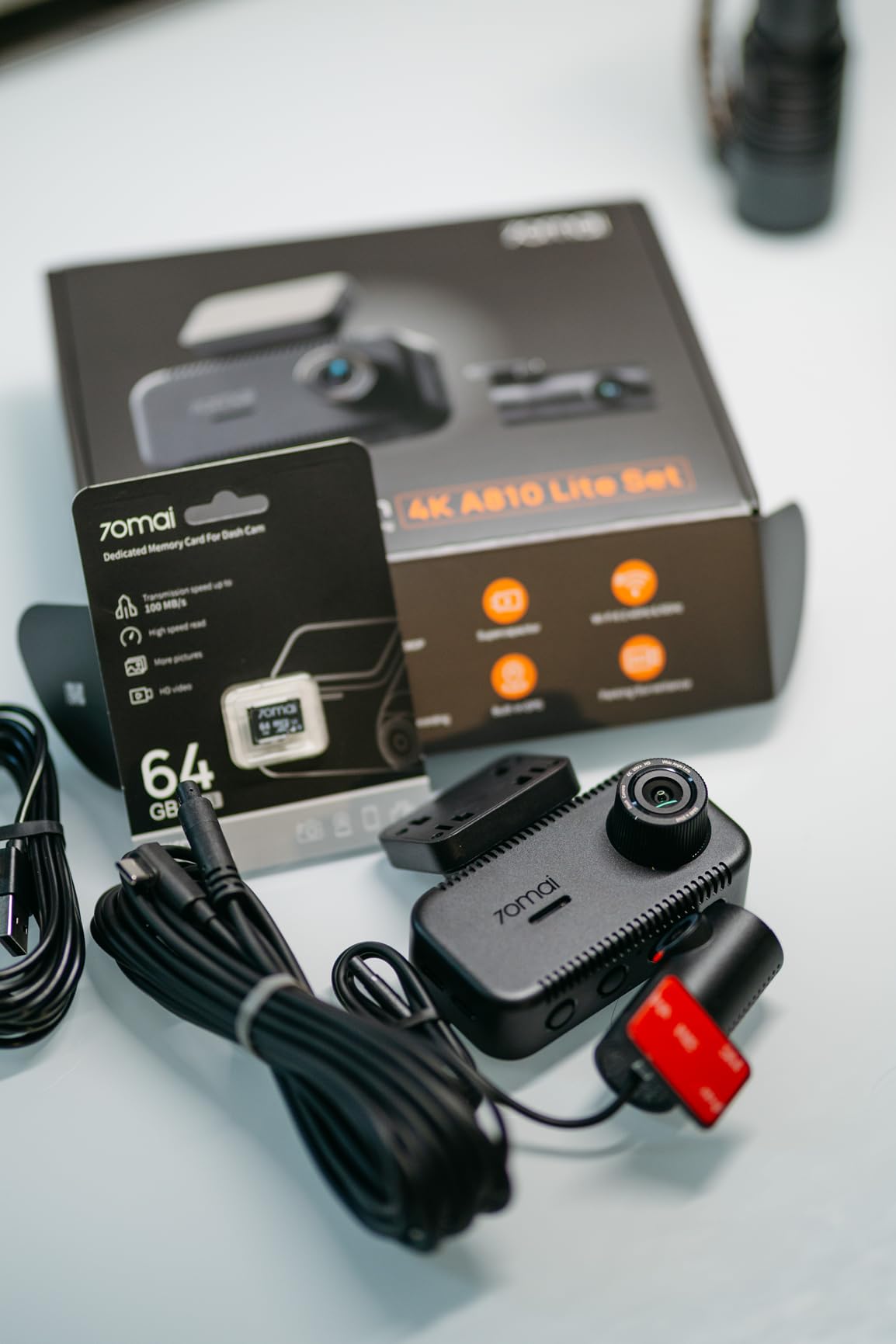 70mai A810 Lite 4K Dash Cam Front and Rear, 5GHz Wi-Fi 6 DashCam, Car Camera 4G LTE Remote Access, GPS Tracking, HDR Night Vision, 24H Parking Mode, Voice Control, Emergency Lock customer photo 2