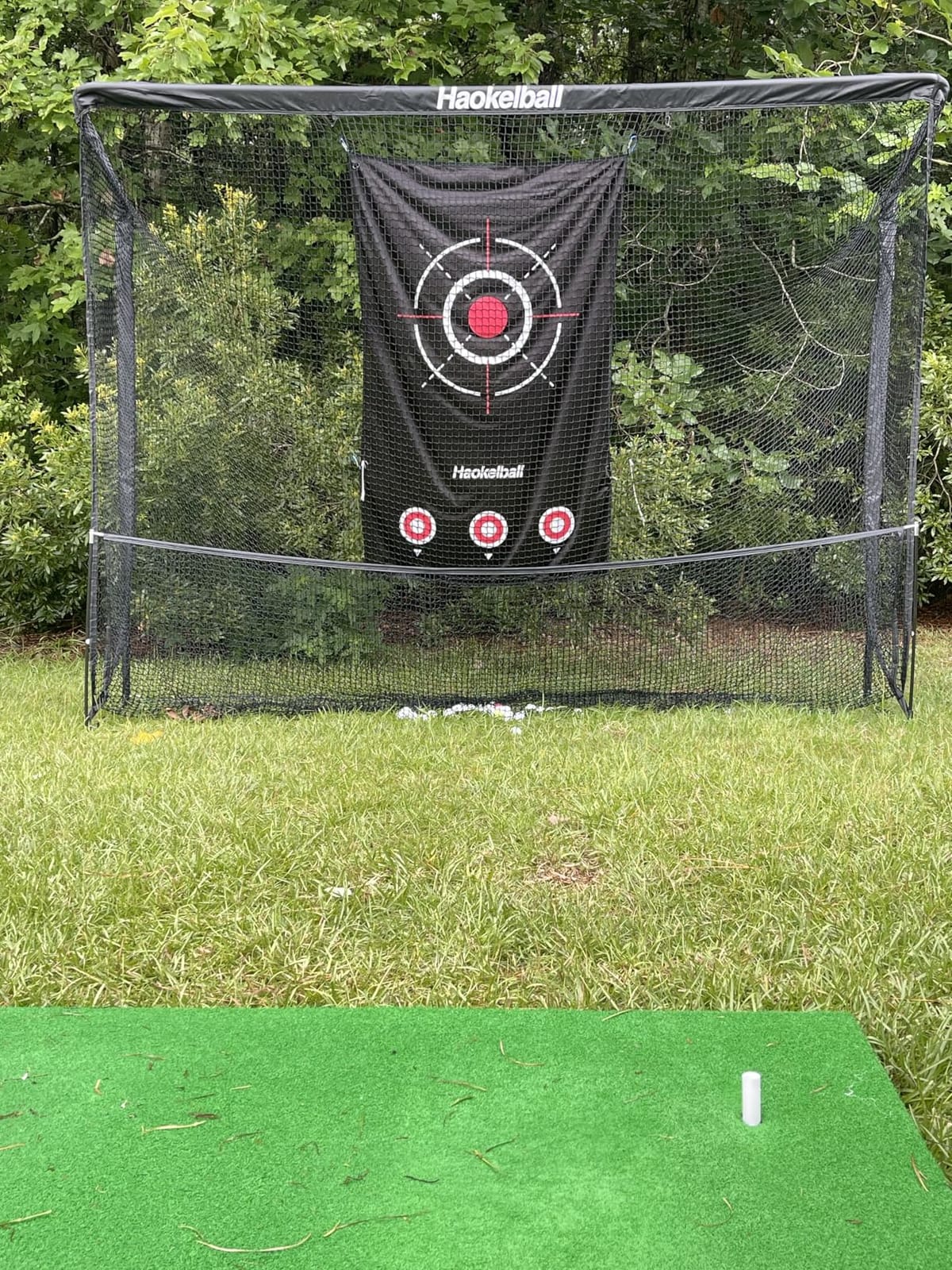 Haokelball Golf Practice Net 10x8FT Driving Hitting Net & Simulator Cage customer photo 2