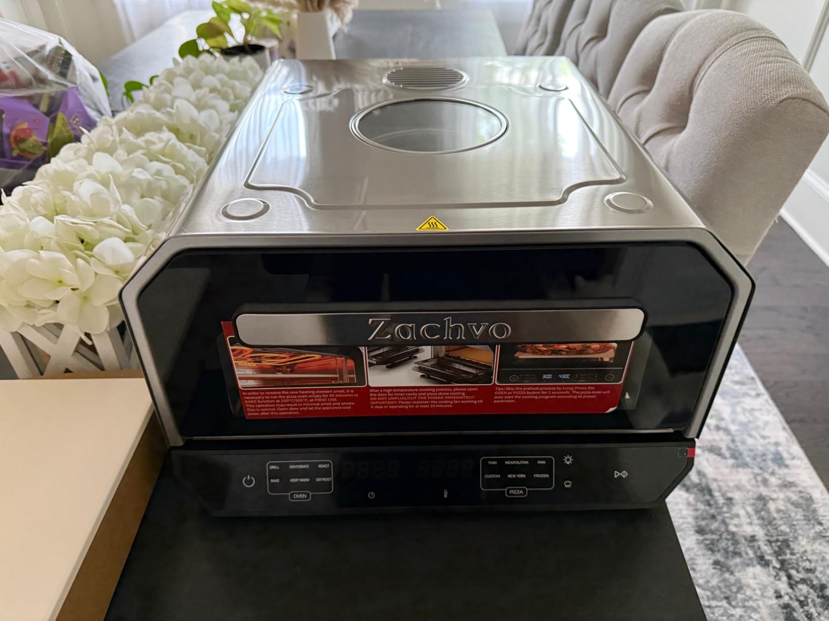 13-in-1 Countertop Pizza Oven, 90-Second 12 Inch Pizza, up to 850°F, 6 Presets & 6 Bake Modes, PID Control, Expert Mode Makes 5 in 30 Min for Home Pizzeria, Top Window & On-Demand Light, Silver customer photo 2