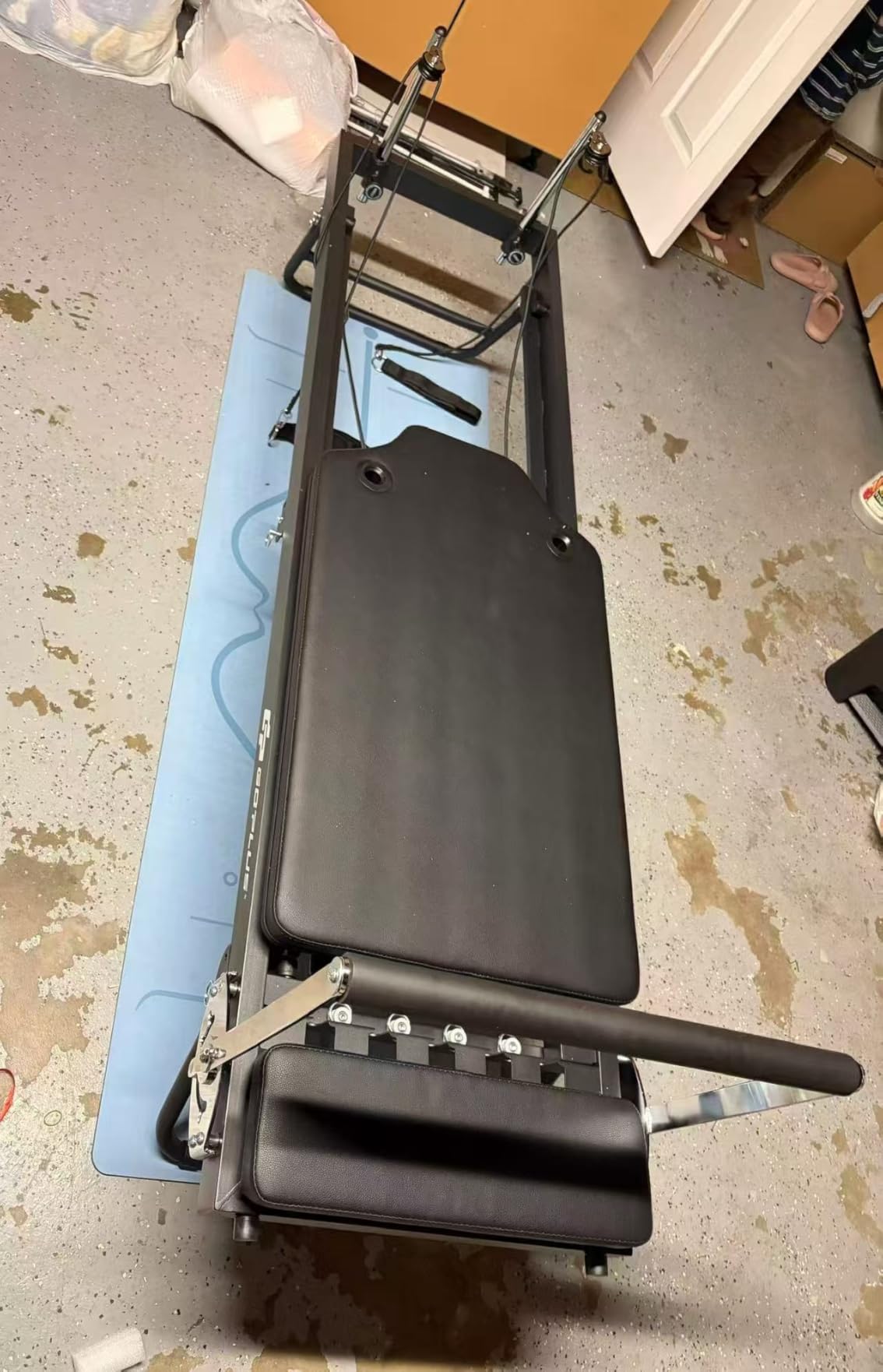 Goplus Foldable Pilates Reformer Machine for Home Gym, 84