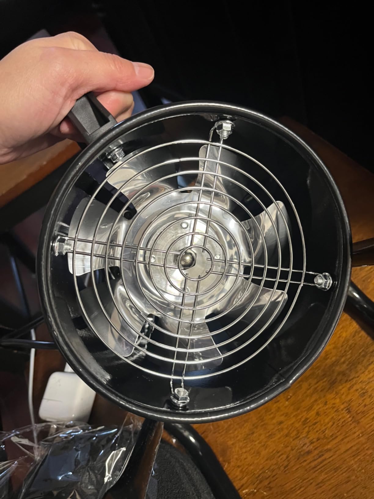 Portable Range Hood with 9 Activated Carbon Filters, Strong Suction Kitchen Exhaust Fan for Indoor BBQ, Hot Pot, RV & Desktop Cooking Gray customer photo 2