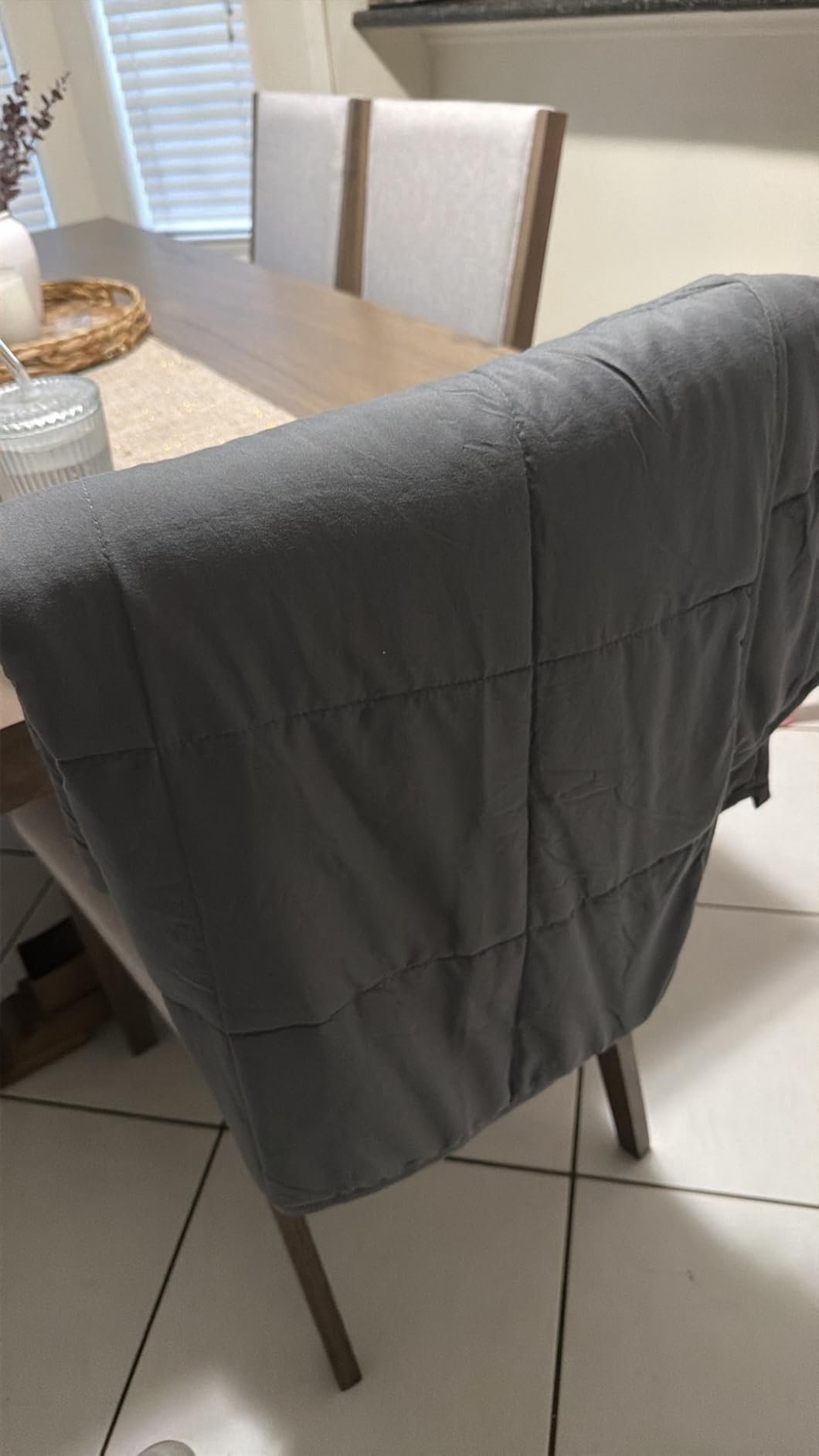 Machine Washable Weighted Blanket for Adults - Heavy Blankets for All-Season Sleeping, Cooling Soft & Breathable with Premium Glass Beads (48” x 72”|15lbs) customer photo 2