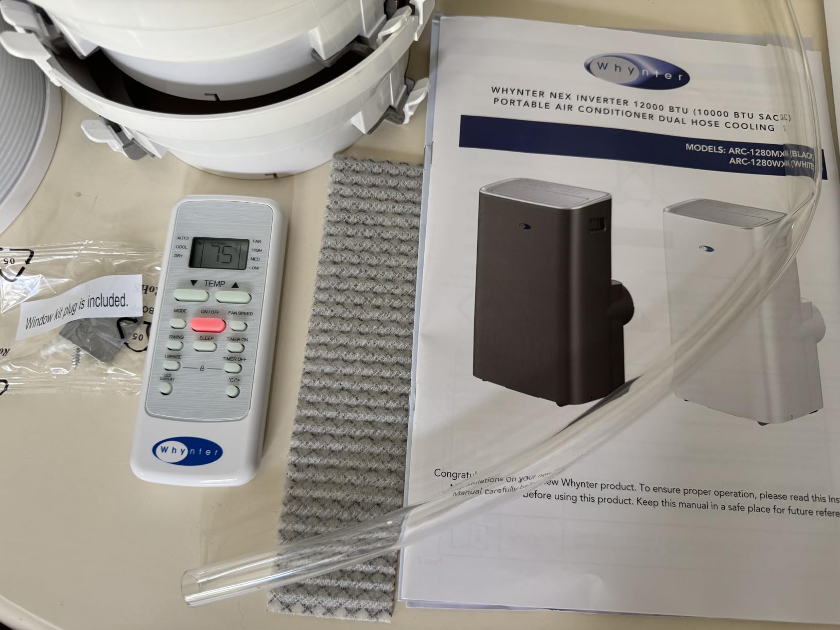 Whynter Portable Air Conditioner 13000 BTU Dual Hose Smart Wi-Fi ARC-1280WX | Full Thermostatic Temperature Control, Cools and Dehumidifies Rooms with Easy Setup, Backed by Whynter Reliability customer photo 2