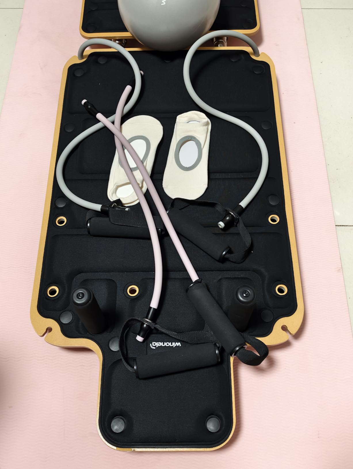 Pilates Reformer Machine, Wooden Pilates Board for Home | Solid Maple Wood; Stable One-Piece Design; Guided Videos; Bonus Pilates Ball & Socks; 610 lbs Capacity customer photo 2