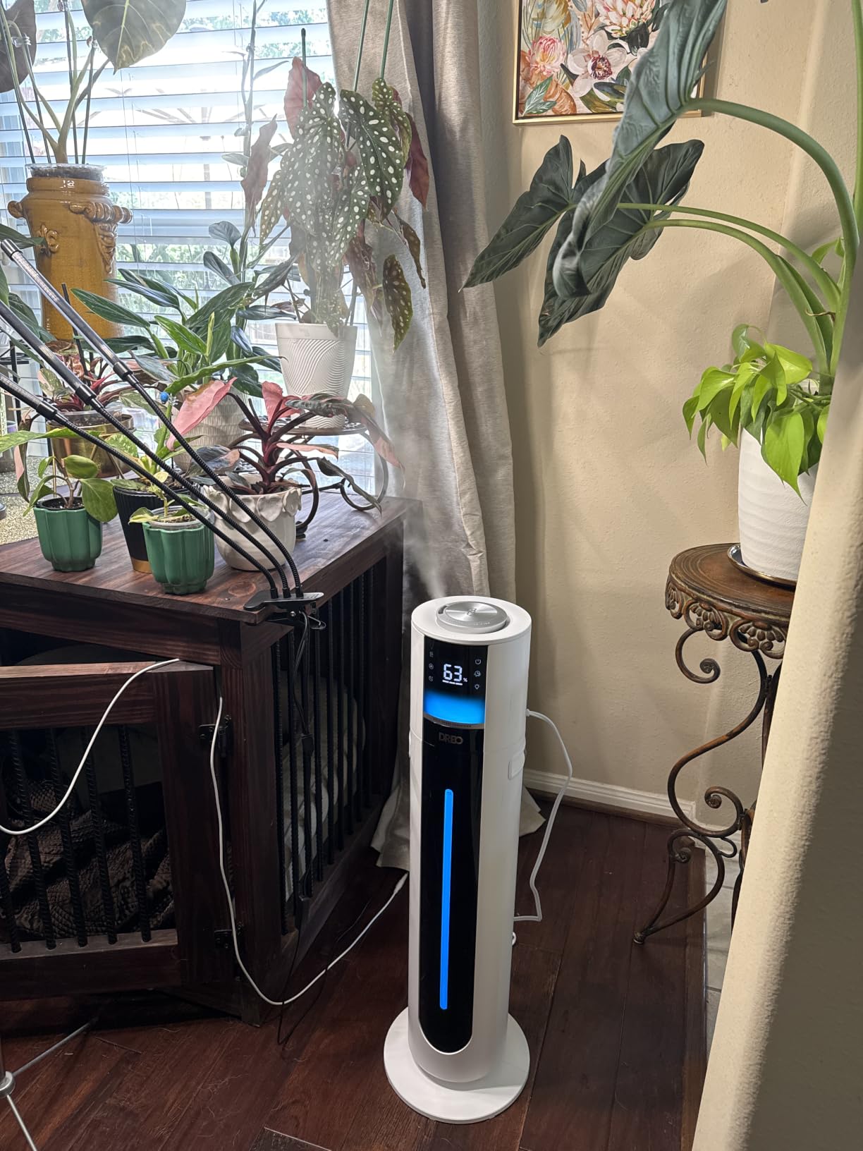 DREO 11L Smart Humidifier 747S Large Room 700 ft², 100H Runtime, 21dB Quiet | Top Fill, 1500+RGB Light, APP & Remote Control, Clean Tank Technology, 12H Timer, Cool Mist Humidifers for Bedroom, Grey customer photo 2