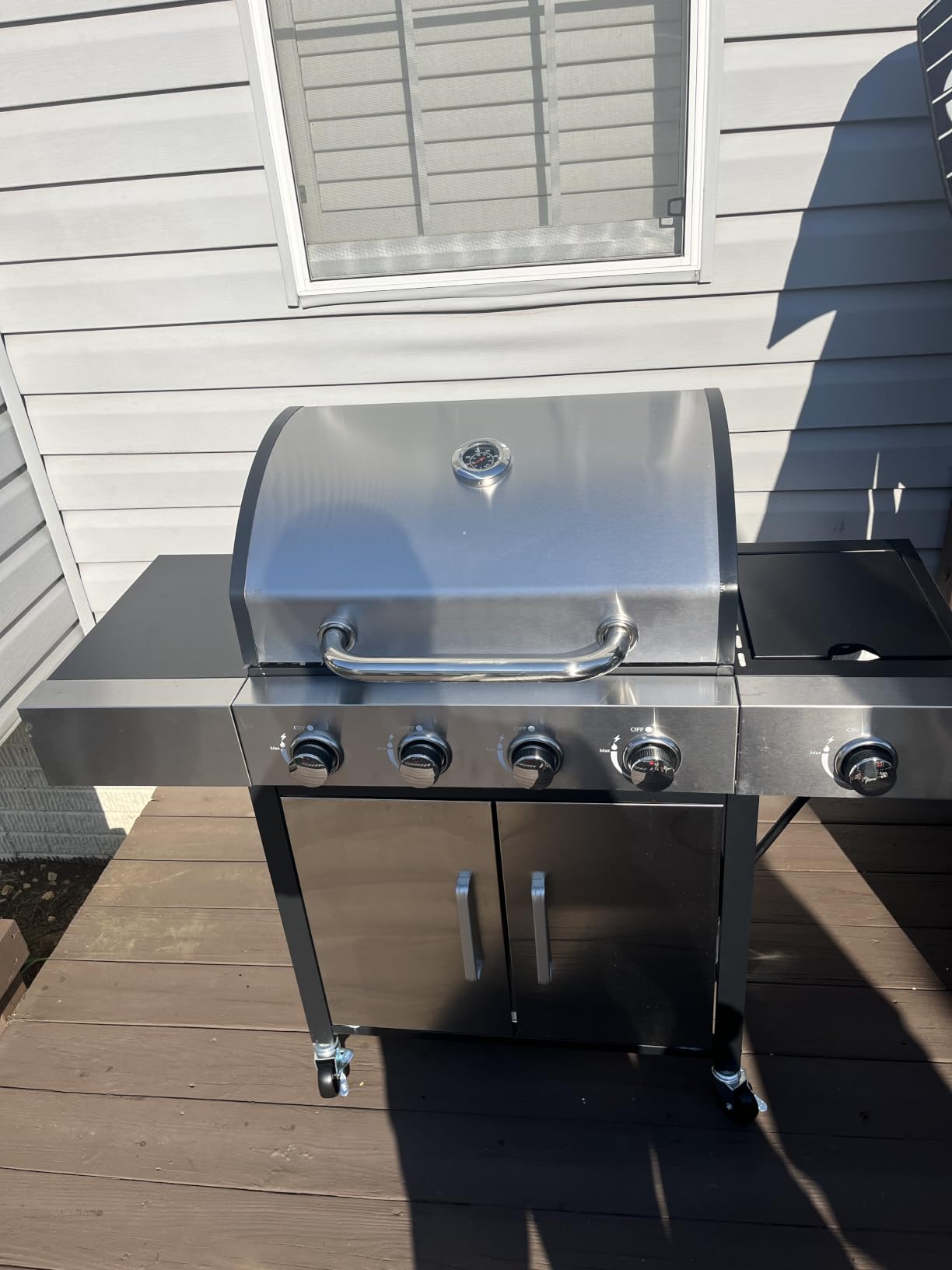Aoxun 4-Burner 49000 BTU Propane Grill with Side Burner, Black | Stainless Steel Gas Grill, Heavy-Duty Cooking Grates & Side Tables for Backyard Patio Camping customer photo 2