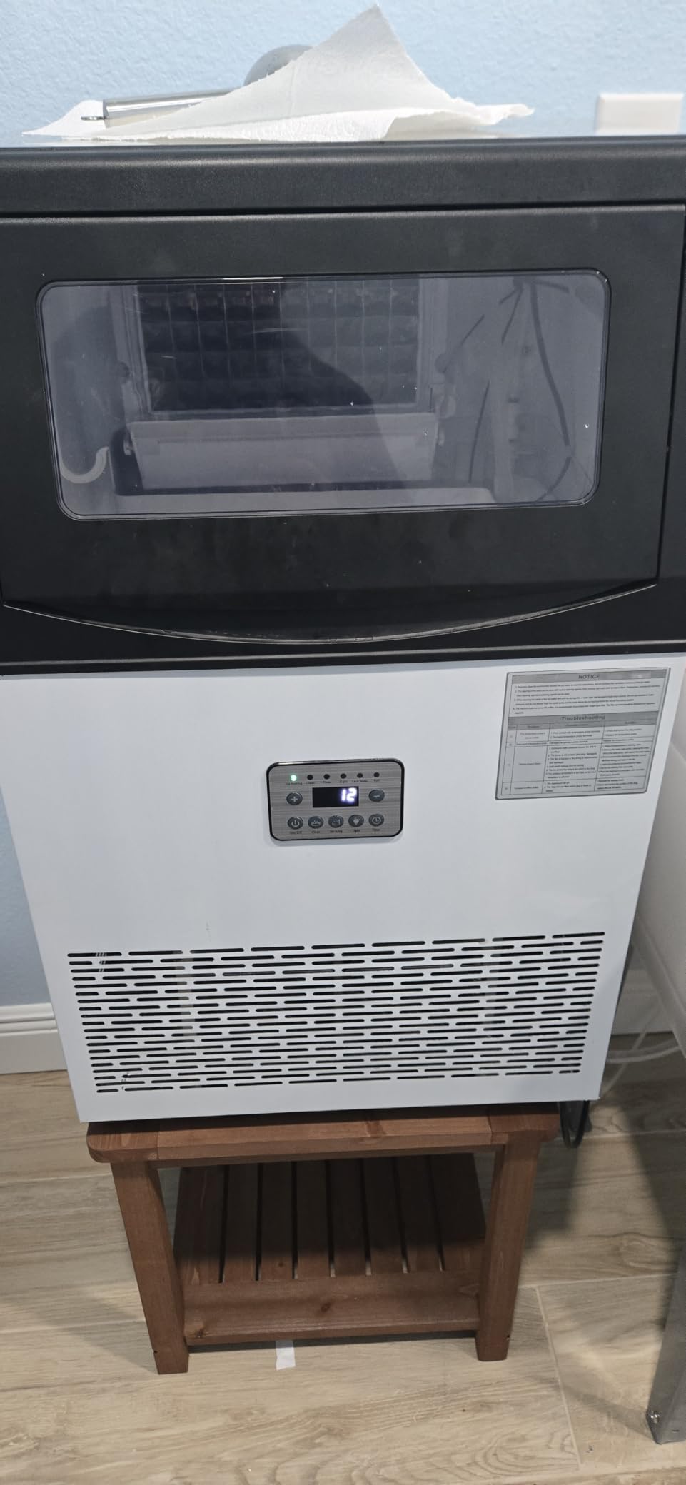 Mountman Commercial Ice Maker, 150lbs/24H, 50 Cubes in 14 Mins, Stainless Steel Ice Machine with 50lbs Storage Capacity, Self-Cleaning, Water Filter, Under Counter/Freestanding Ice Maker for Cafe, Home customer photo 1