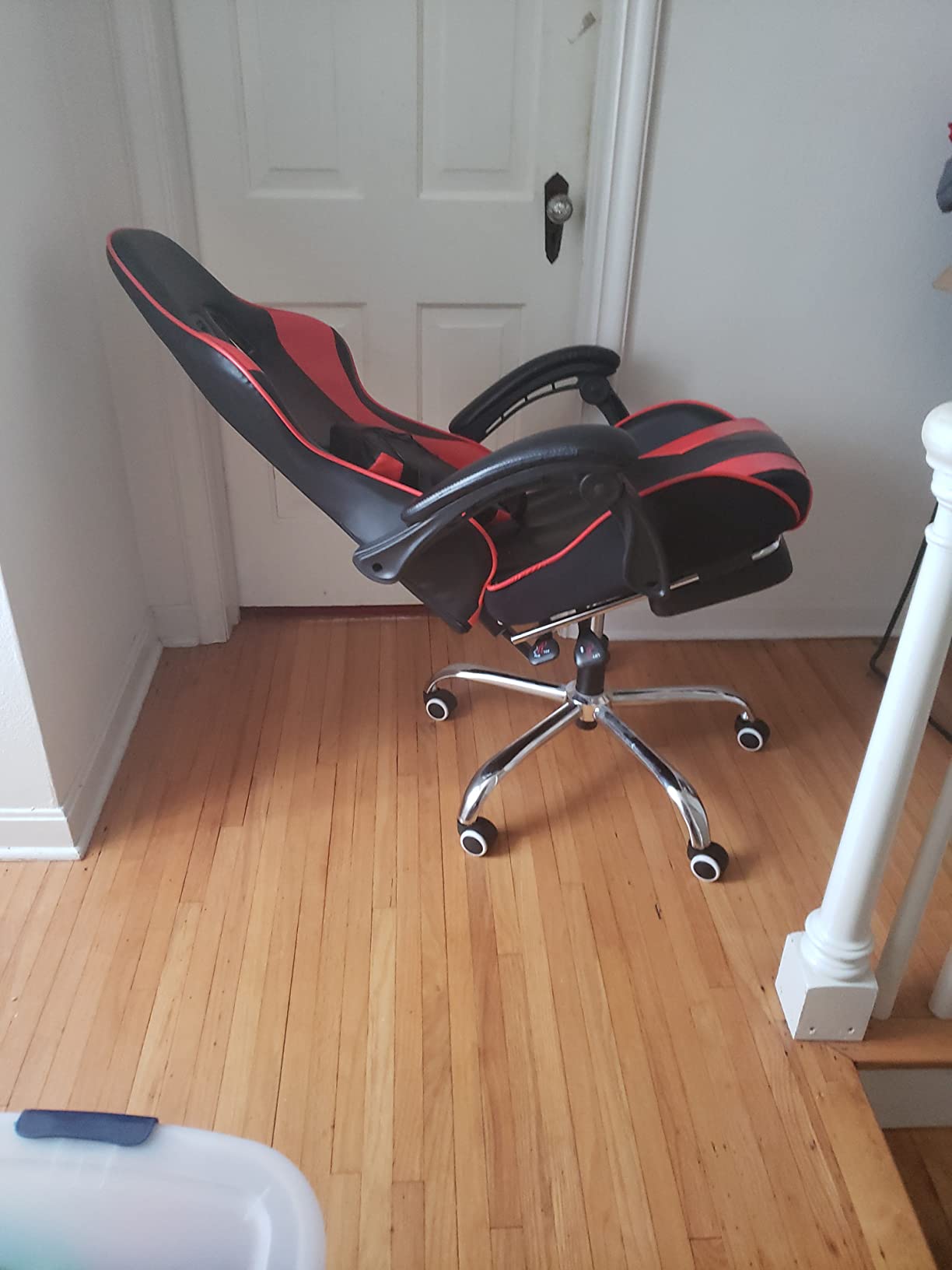 GTPLAYER Big&Tall Ergonomic Gaming Chair, Wide Spring Seat, Linkage Armrest, Black customer photo 1