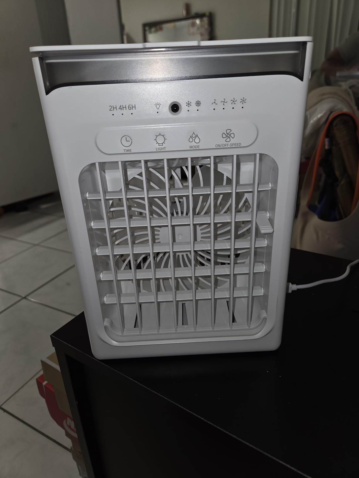 2026 Upgrade 4-in-1 Portable Air Conditioner, Mini Evaporative Cooler | 2 Mist Modes, 4 Wind Speeds, 1100 ML Water Tank, 2/4/6H Timer, Remote/Touch Control Cooling Fan for Home Office Car customer photo 1