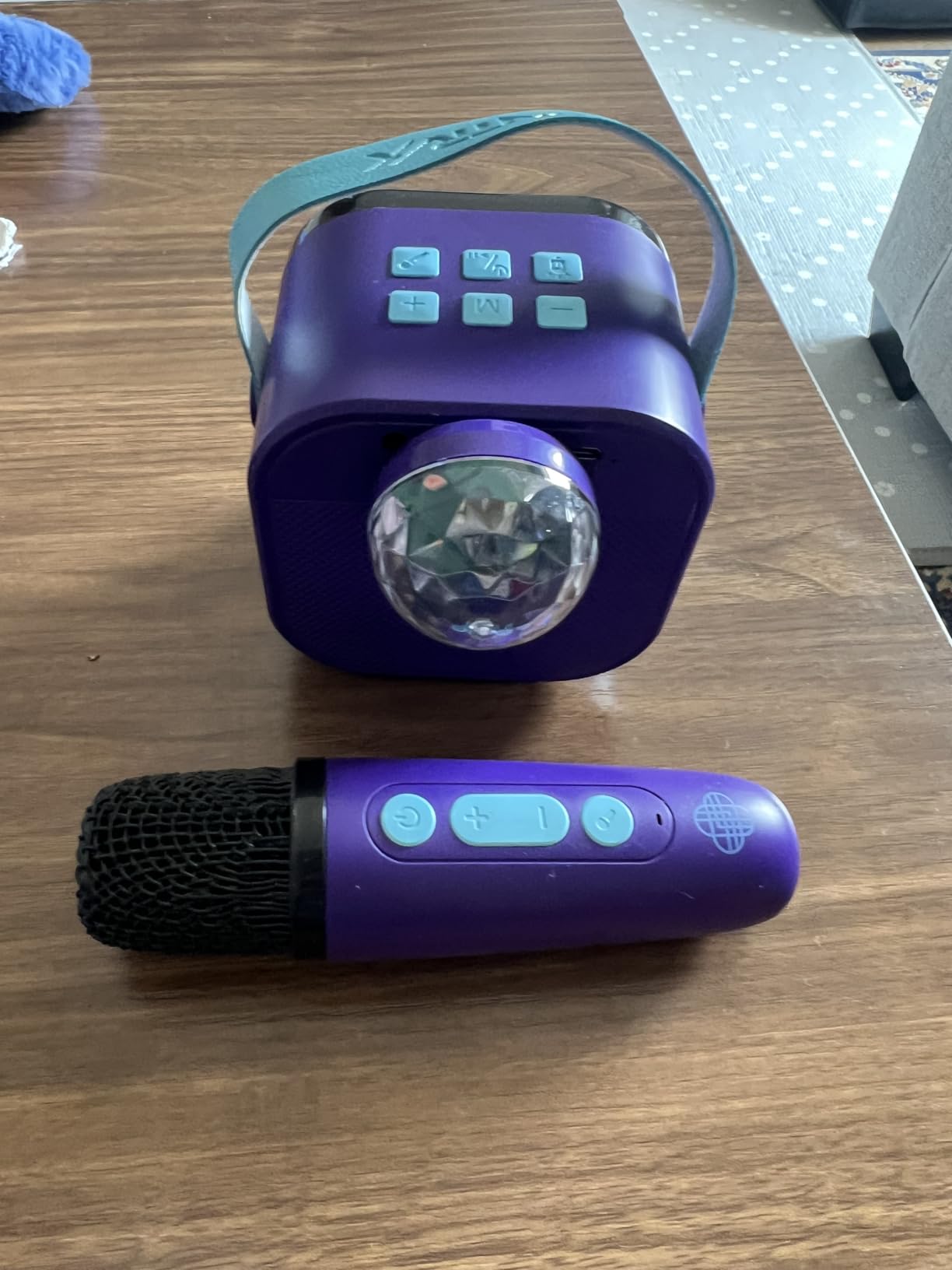 Kpop Demon Hunters Bluetooth Karaoke Machine for Kids, Wireless Microphone customer photo 1
