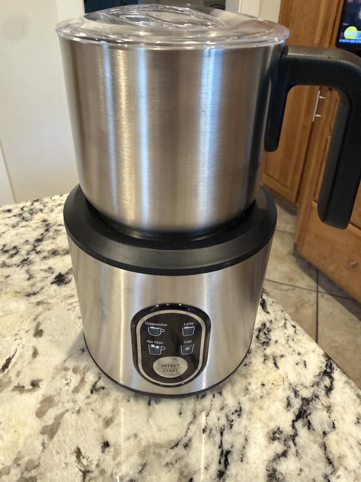 Milk Frother and Steamer, 4-in-1 Electric Foam Maker with Detachable Stainless Steel Jug, 17.6oz/500ml Fast Milk Warmer & 10.6oz Frother Machine for Latte, Cappuccino, Hot Chocolate customer photo 1