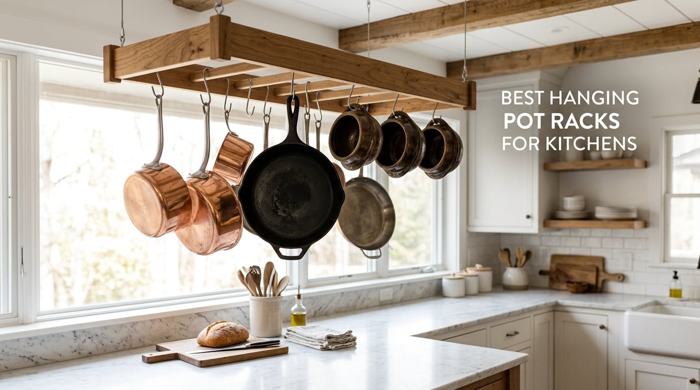 best hanging pot racks for kitchens
