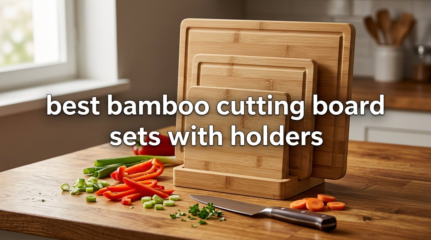 best bamboo cutting board sets with holders