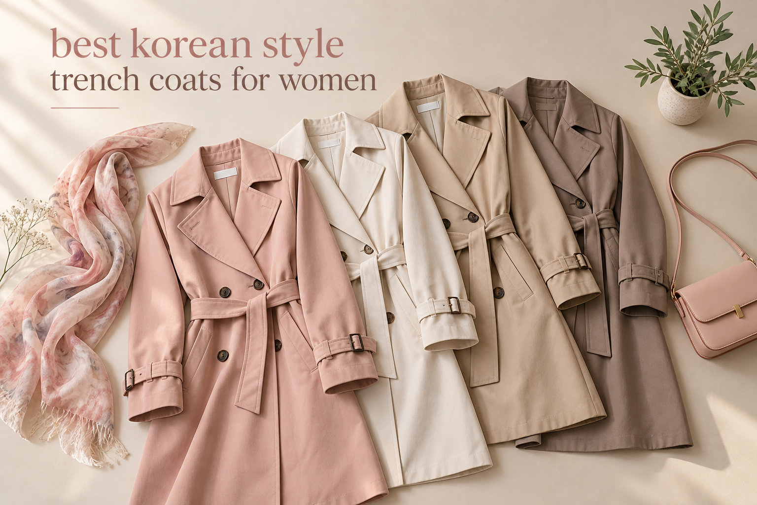best korean style trench coats for women