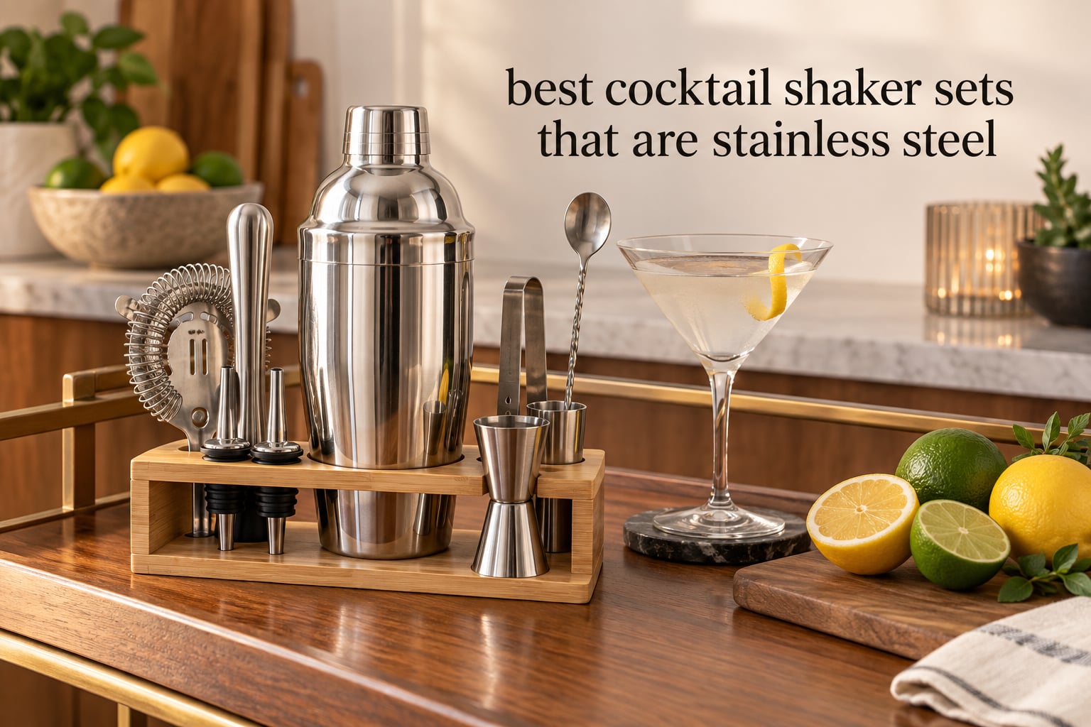best cocktail shaker sets that are stainless steel