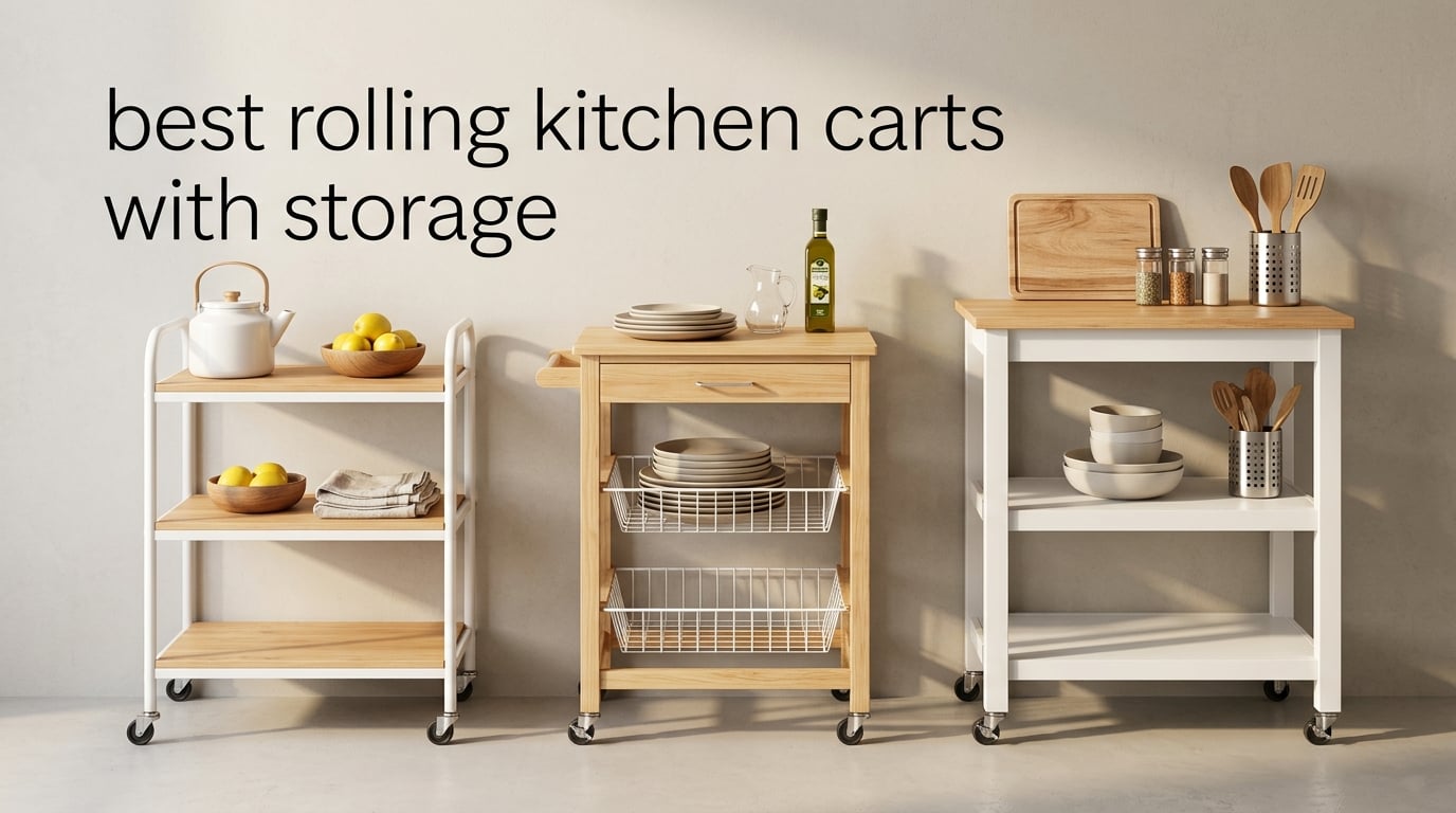 best rolling kitchen carts with storage