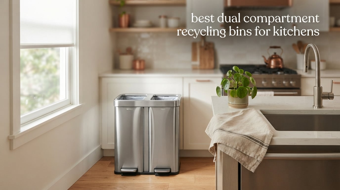 best dual compartment recycling bins for kitchens