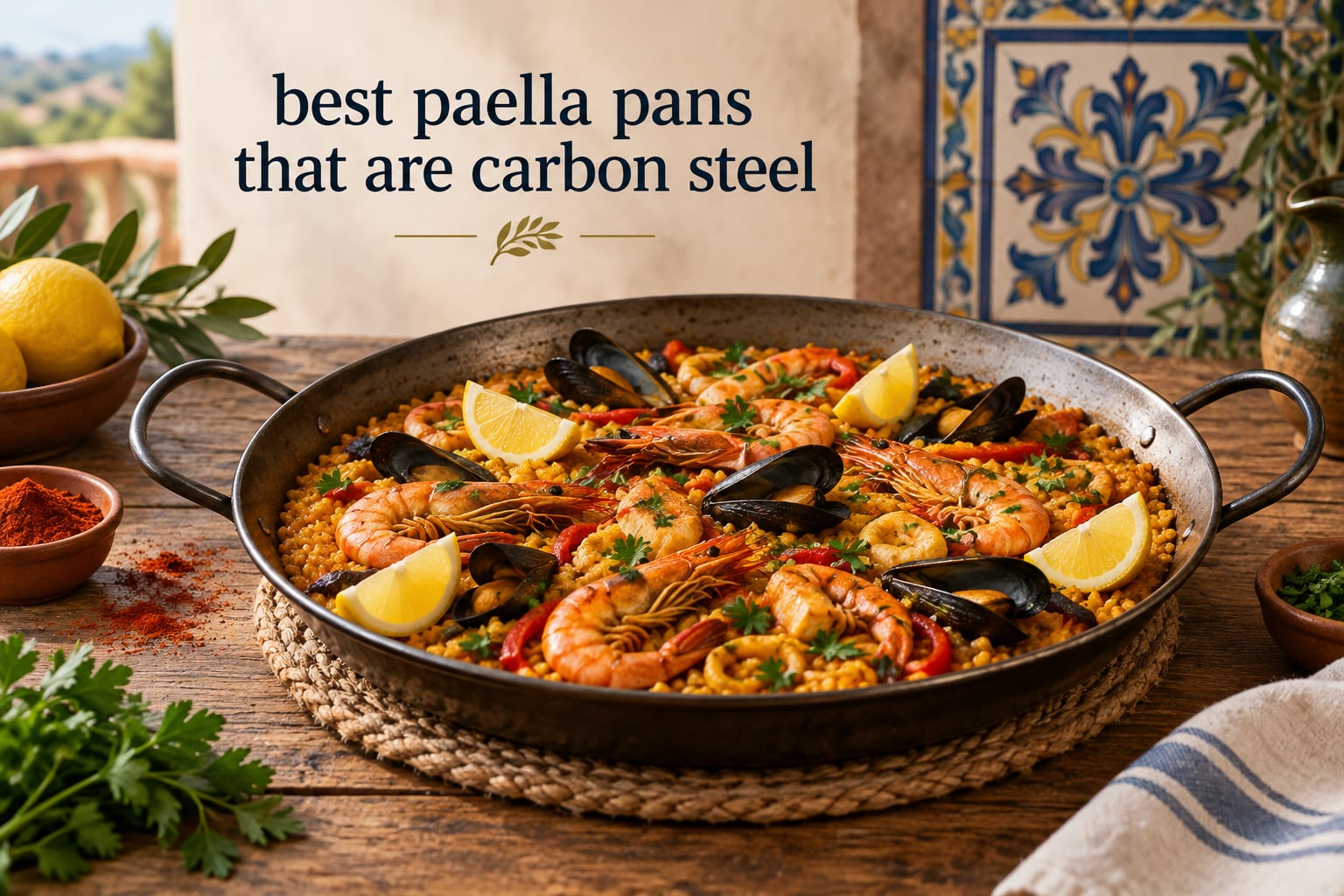 best paella pans that are carbon steel
