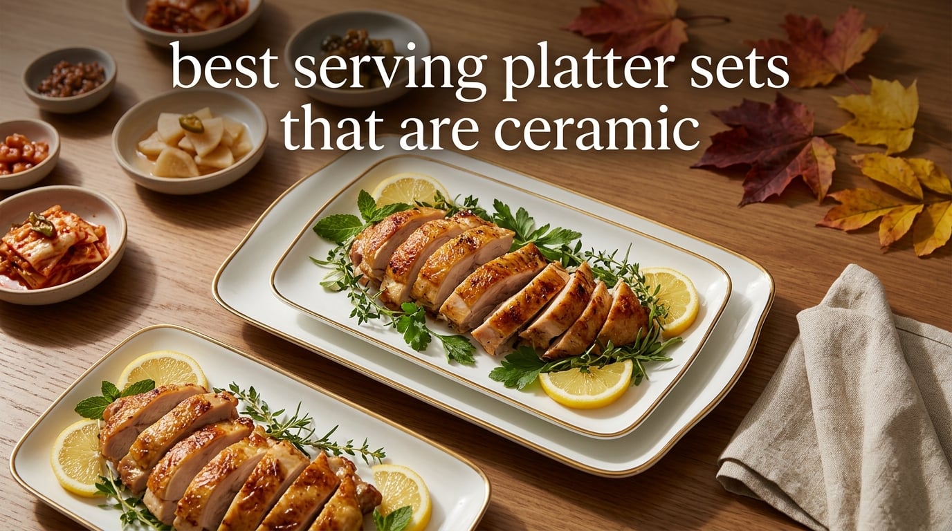 best serving platter sets that are ceramic