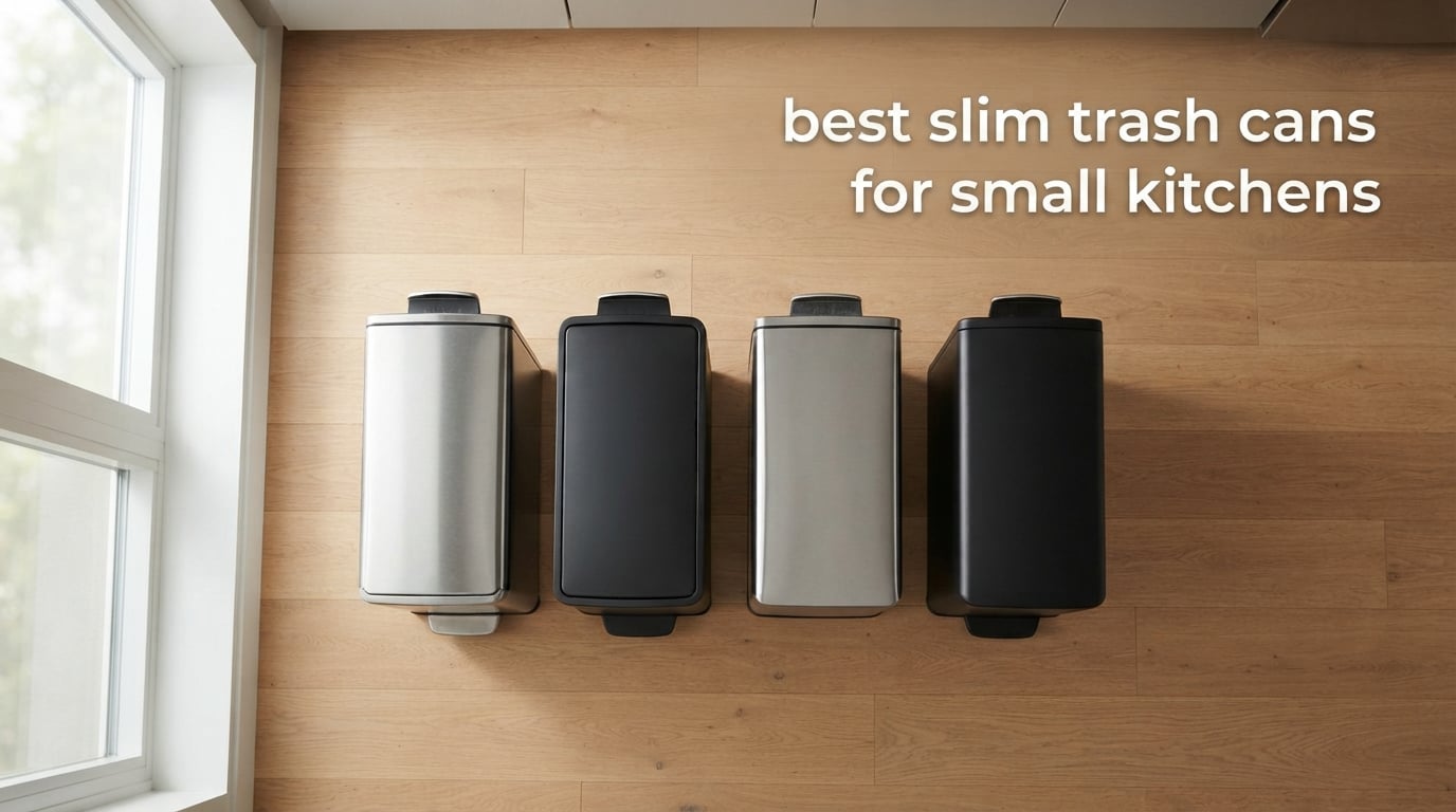 best slim trash cans for small kitchens