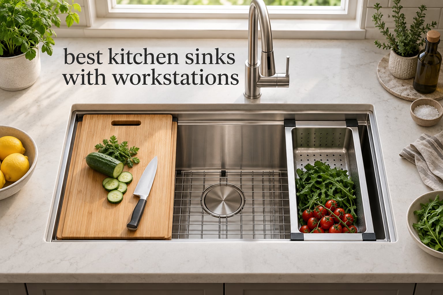 best kitchen sinks with workstations