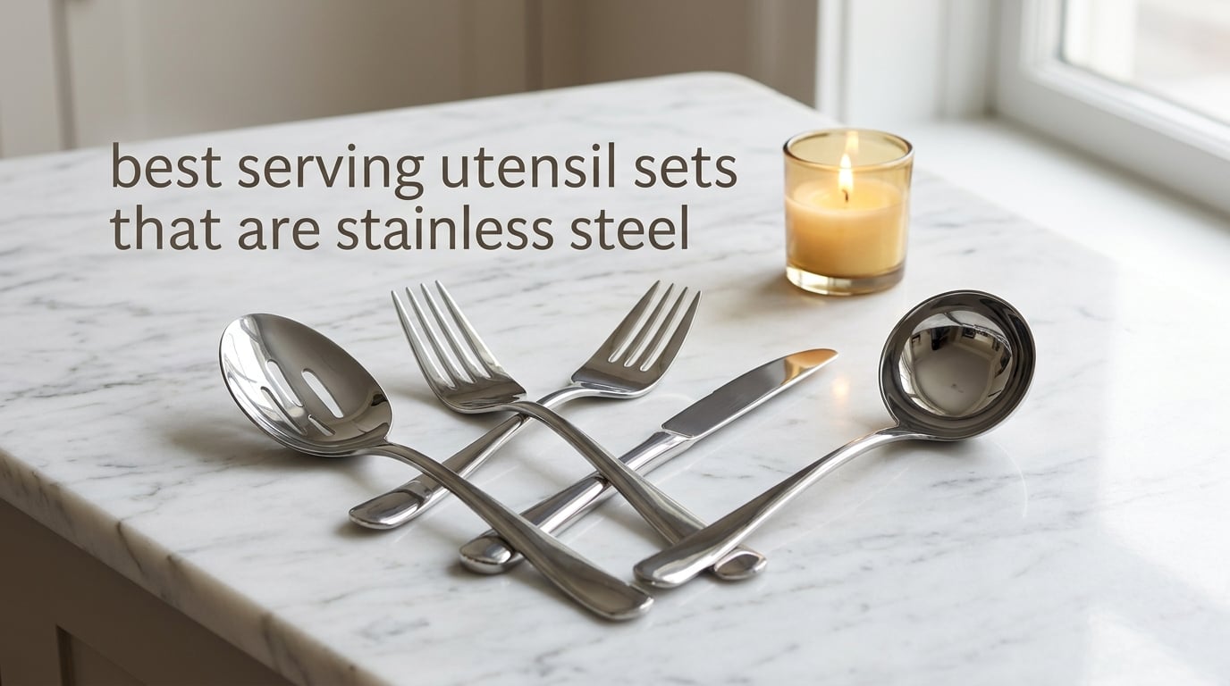 best serving utensil sets that are stainless steel