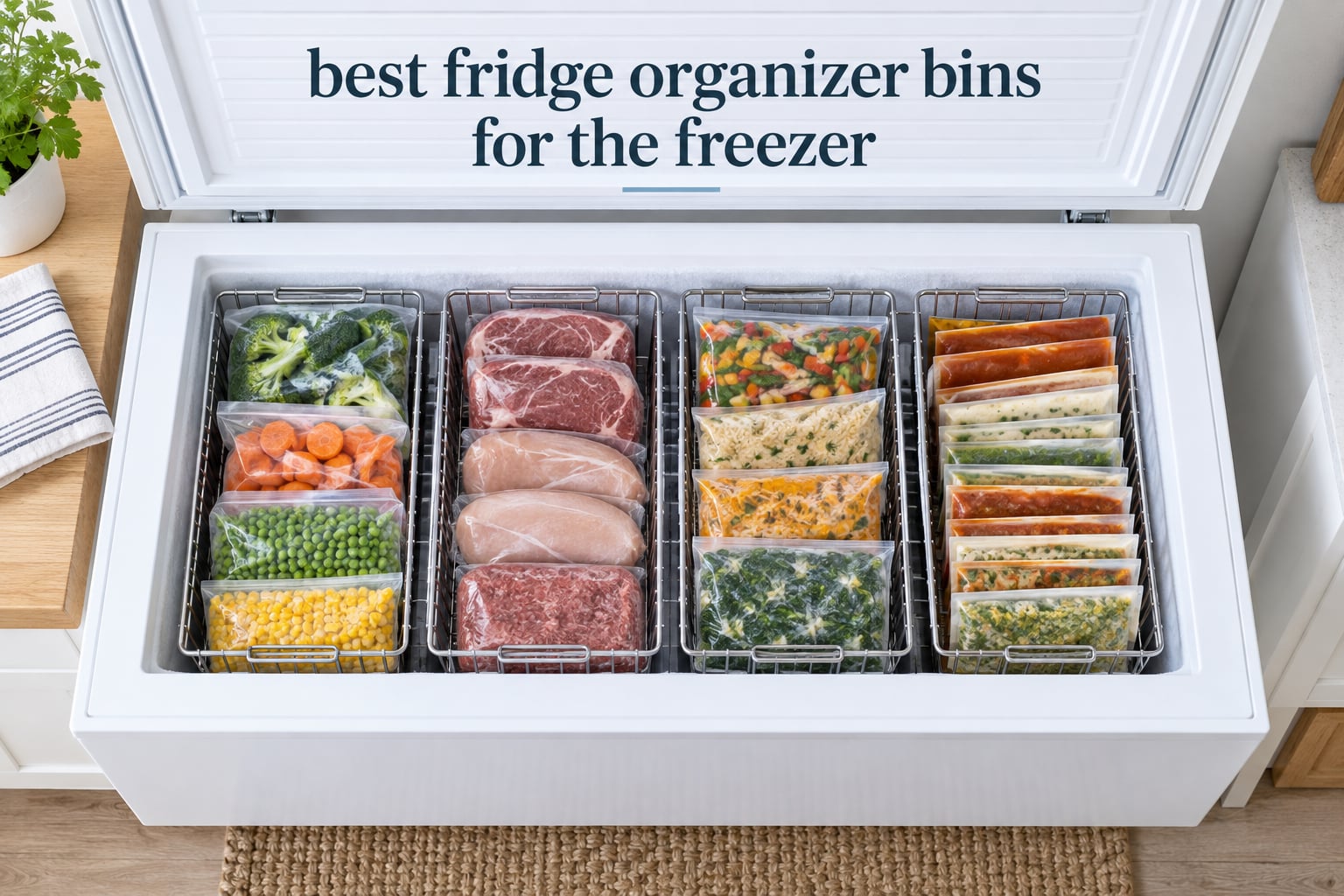 best fridge organizer bins for the freezer