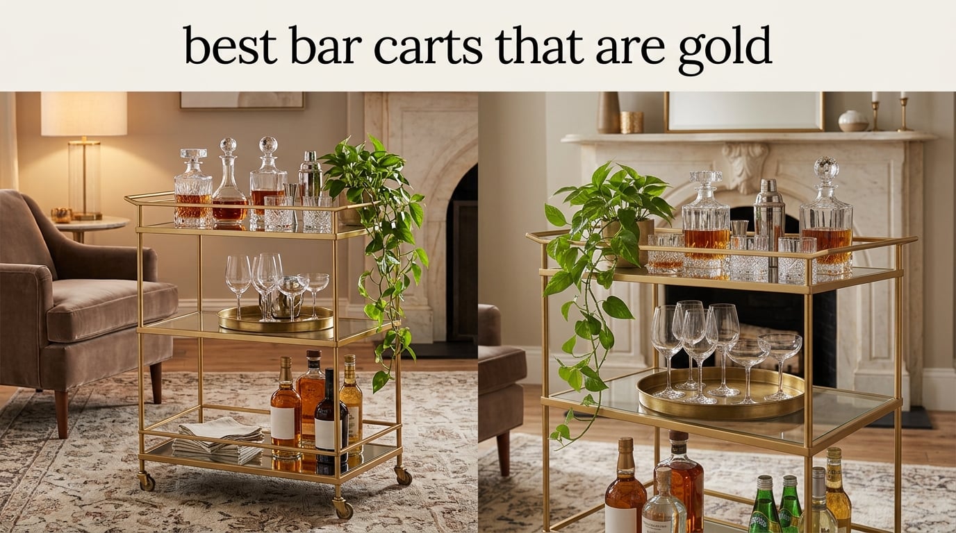 best bar carts that are gold